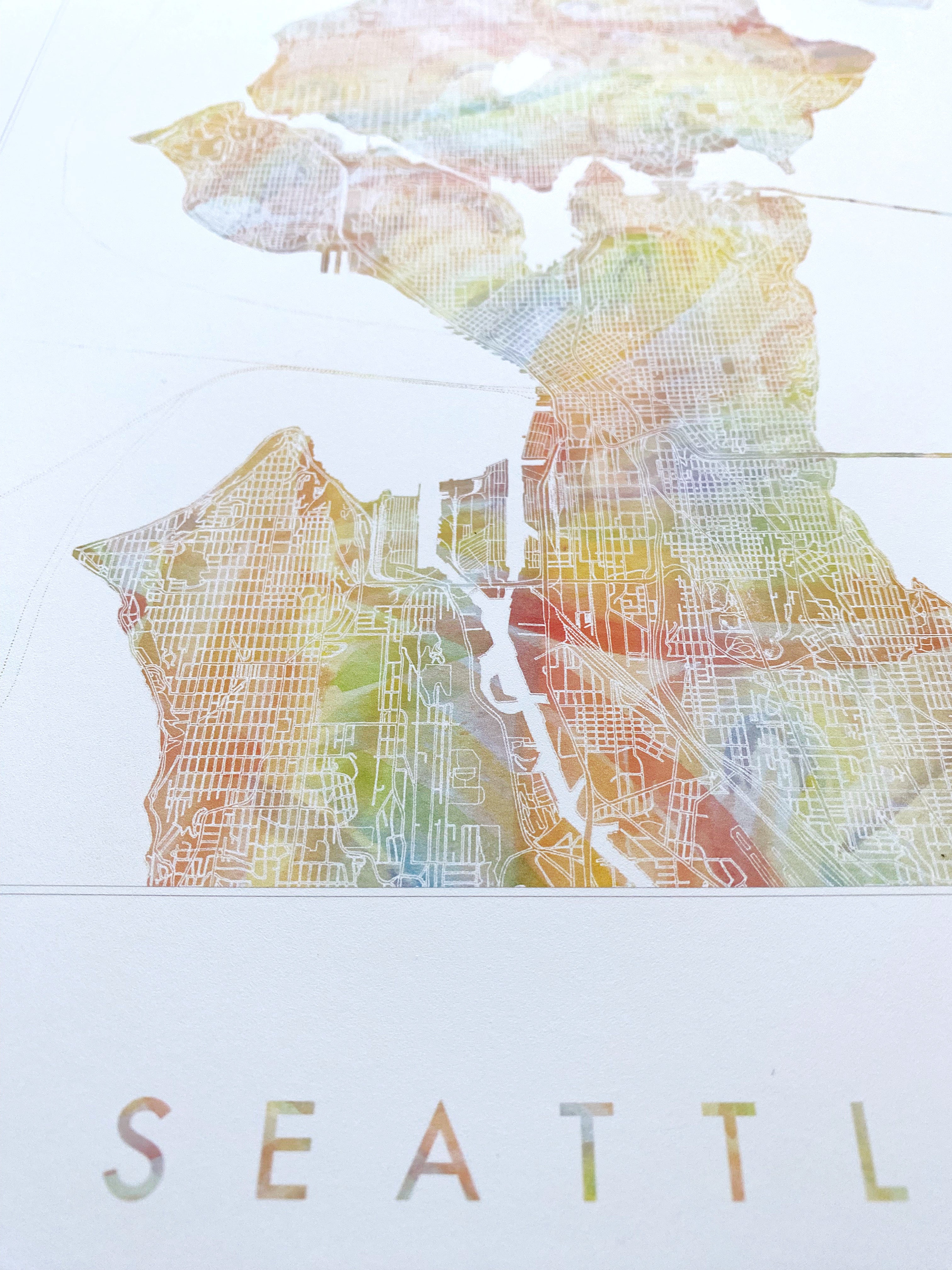 SEATTLE Washington Rainbow PRIDE Map: MAGNET