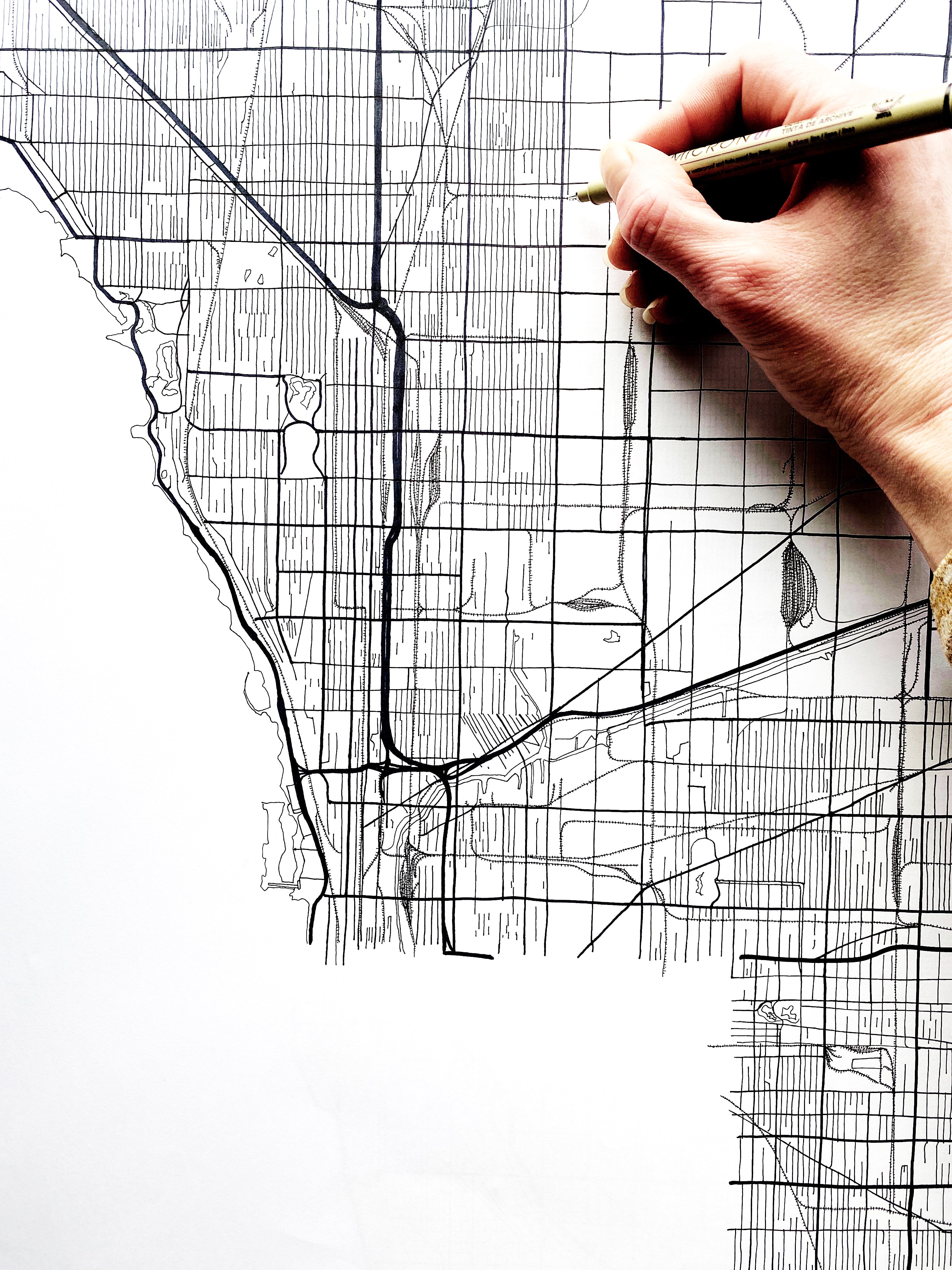 Greater CHICAGO City Lines Map: PRINT