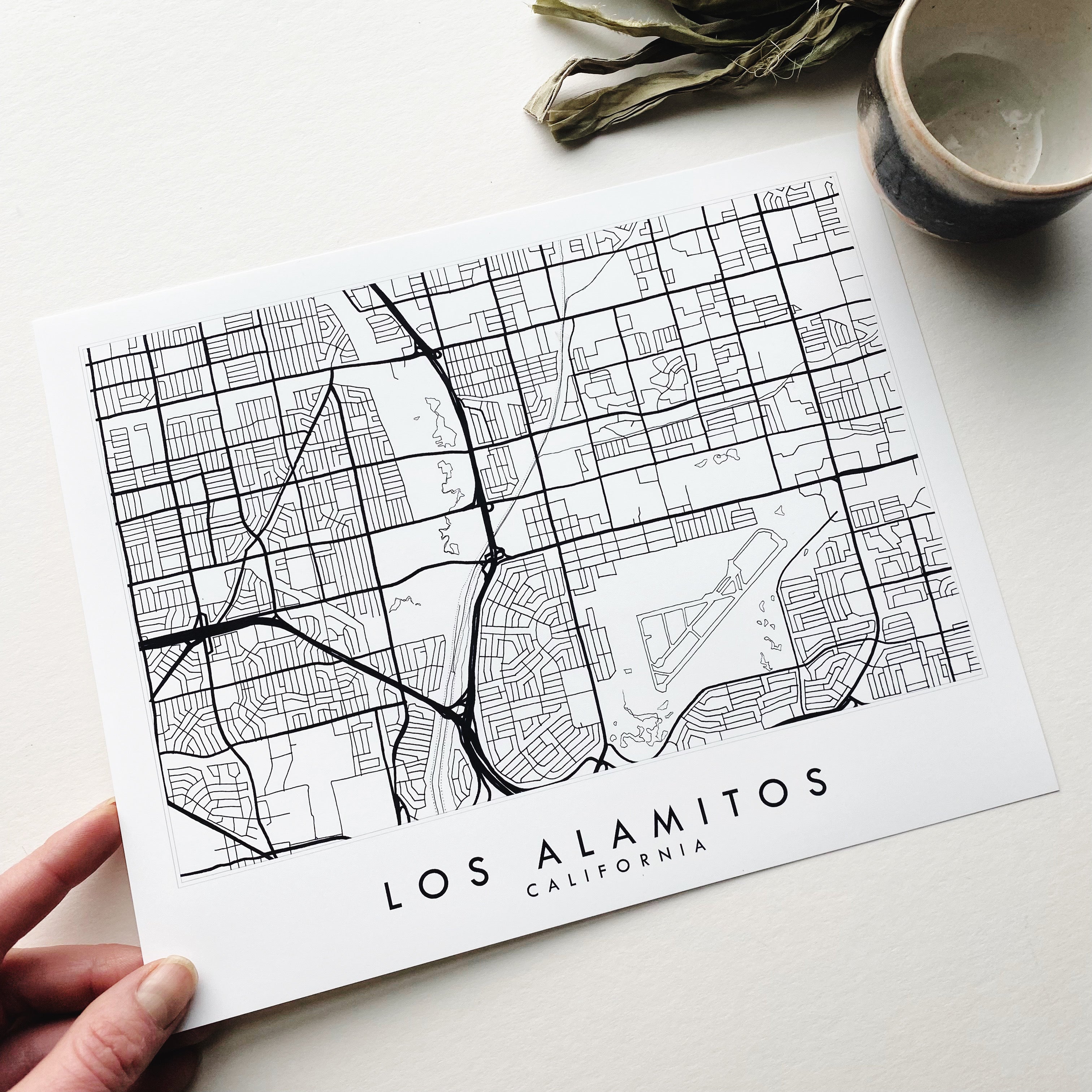 LOS ALAMITOS CA City Lines Map: PRINT