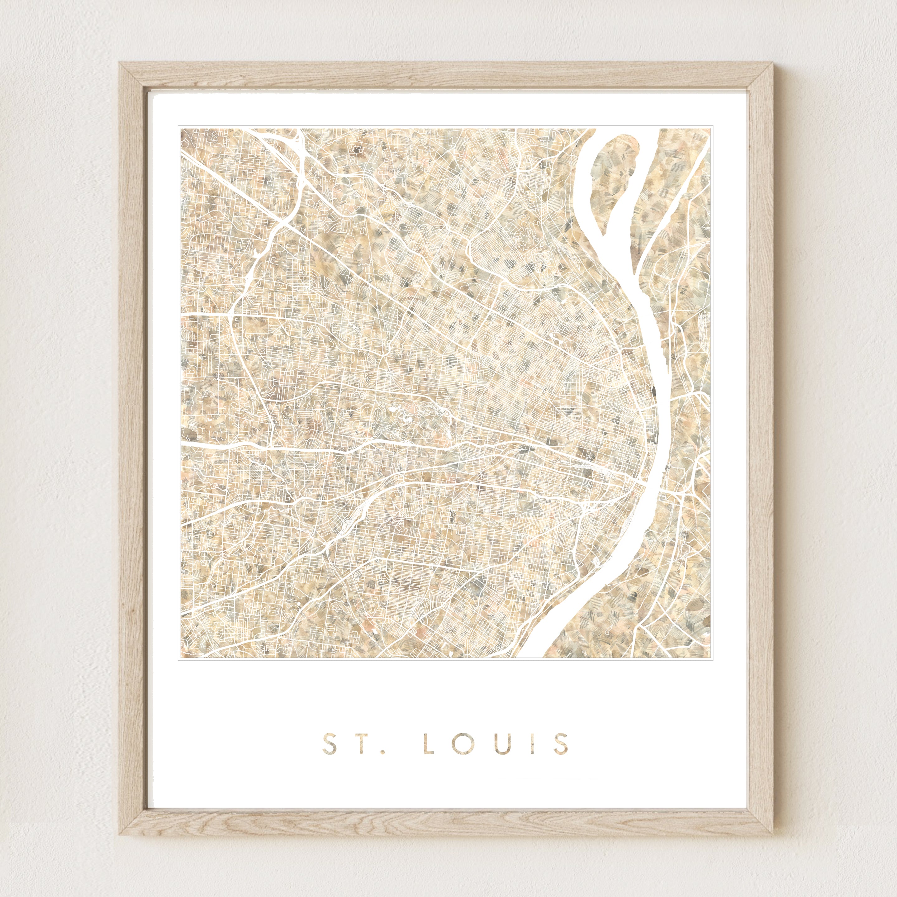 St. Louis Missouri Urban Fabrics City Map: PRINT