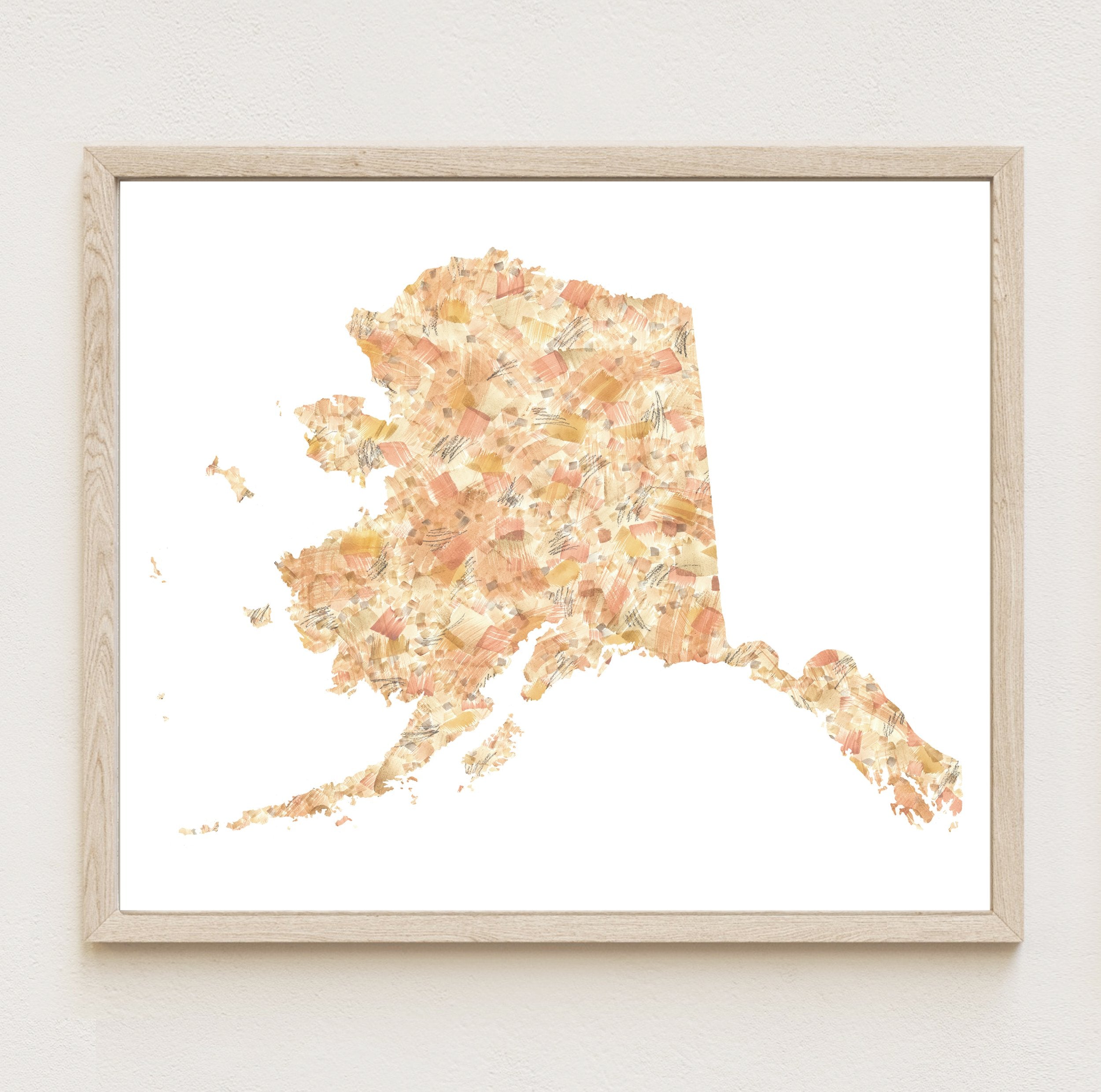 ALASKA State Map: PRINT