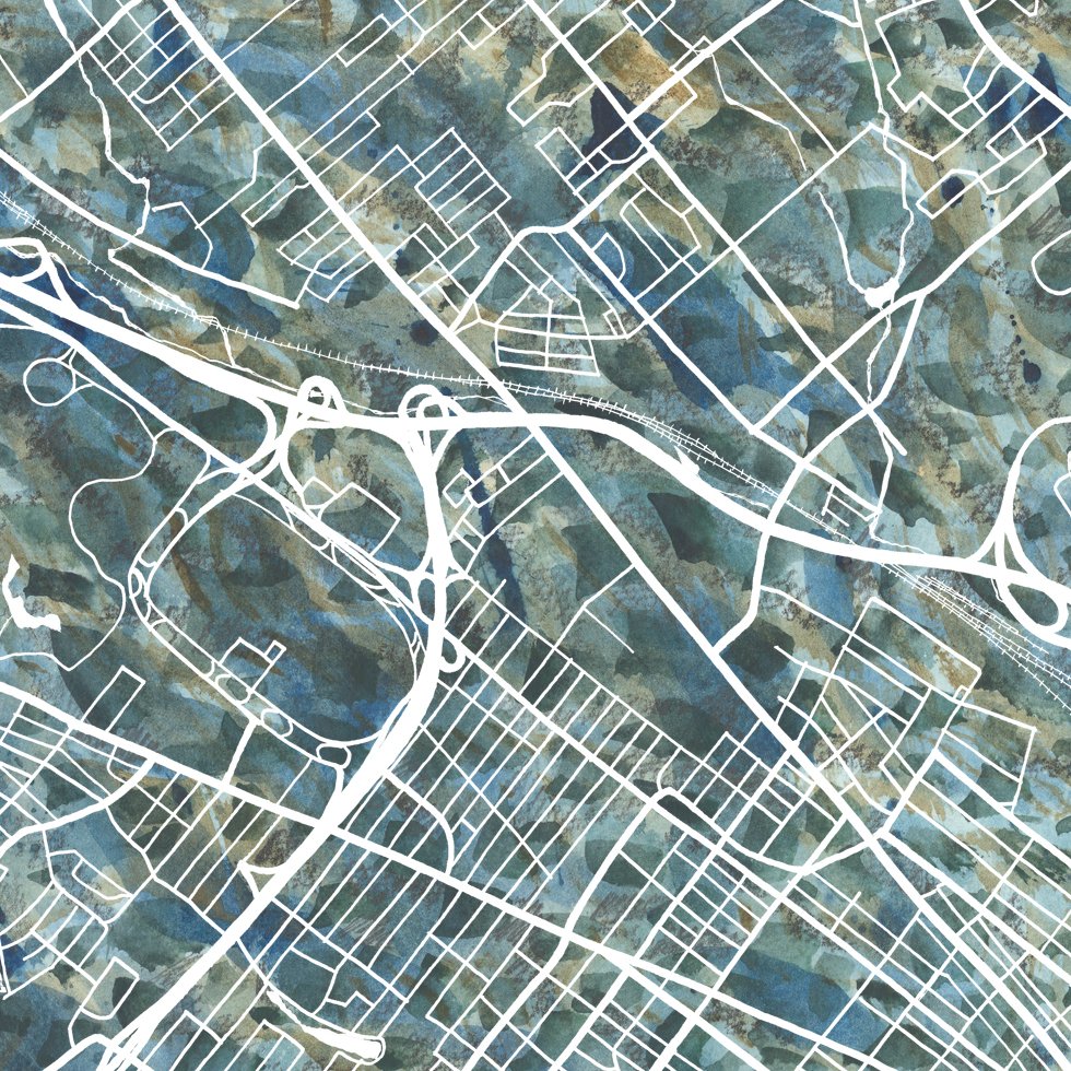 ALBANY Urban Fabrics City Map: PRINT