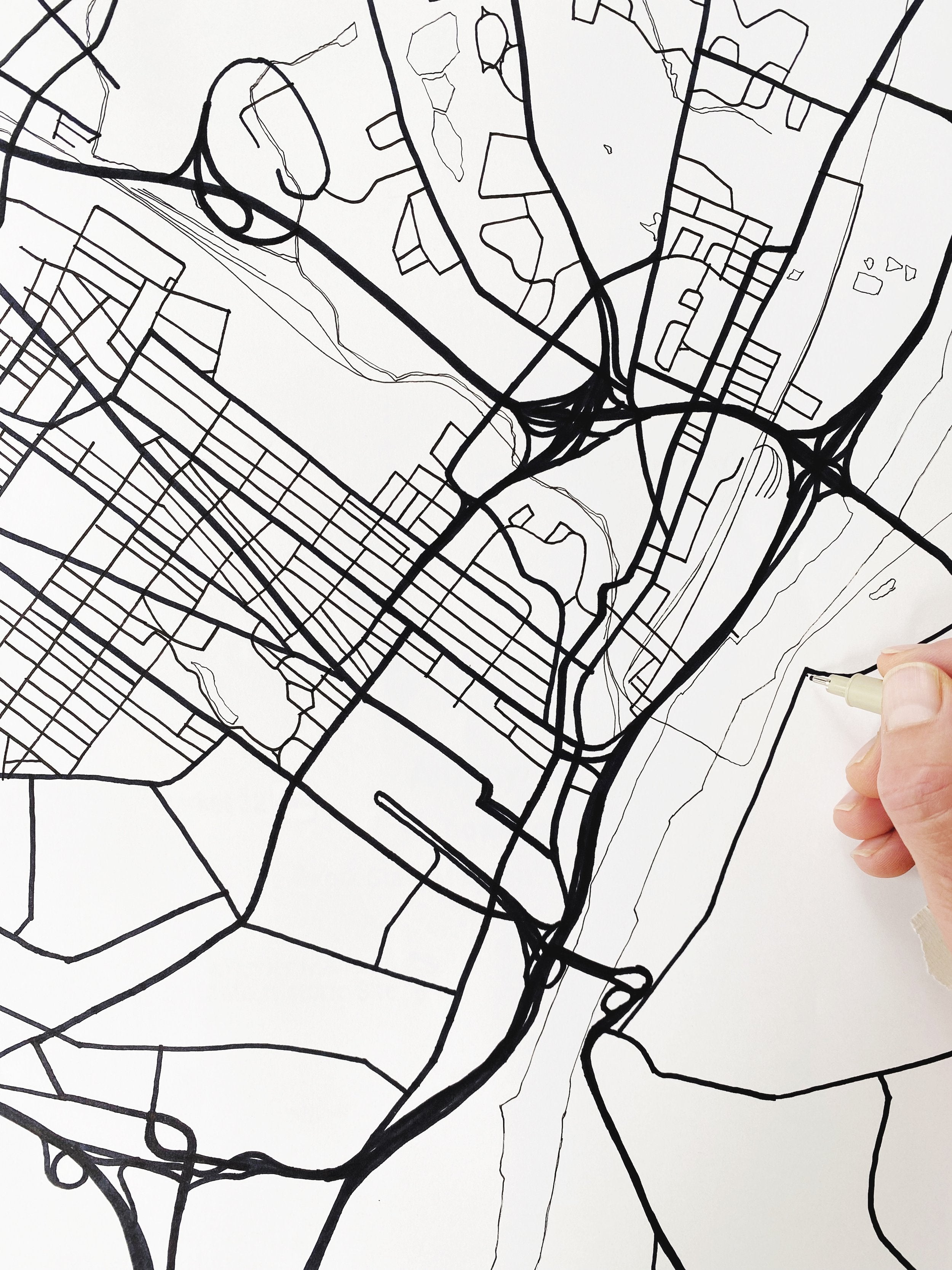 ALBANY Urban Fabrics City Map: PRINT