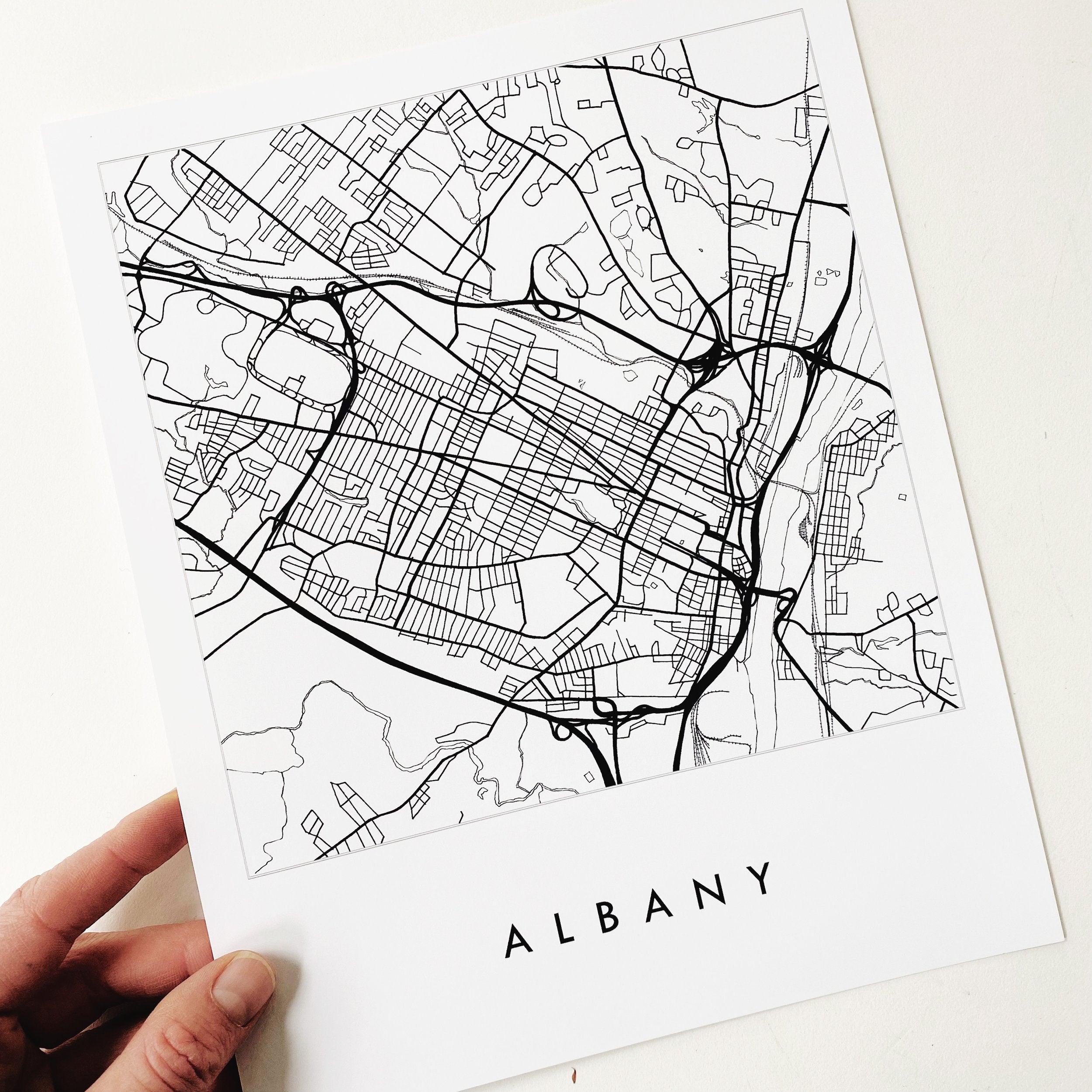 ALBANY New York City Lines Map: PRINT