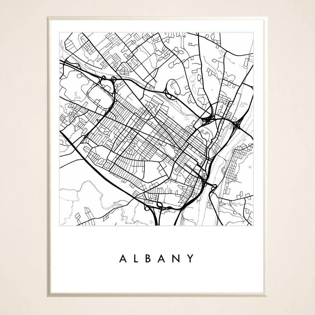 ALBANY New York City Lines Map: PRINT