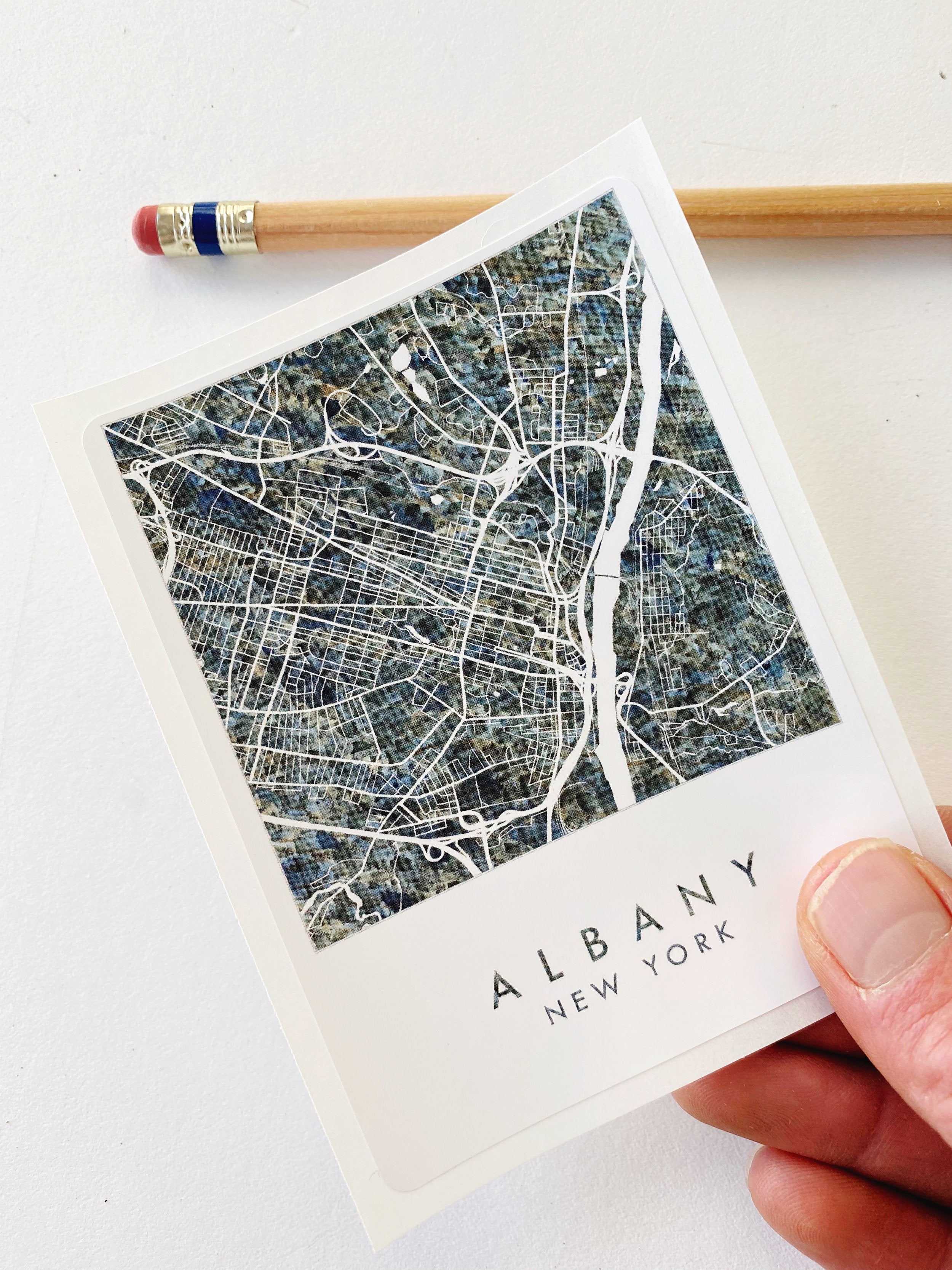 ALBANY NY Map Sticker