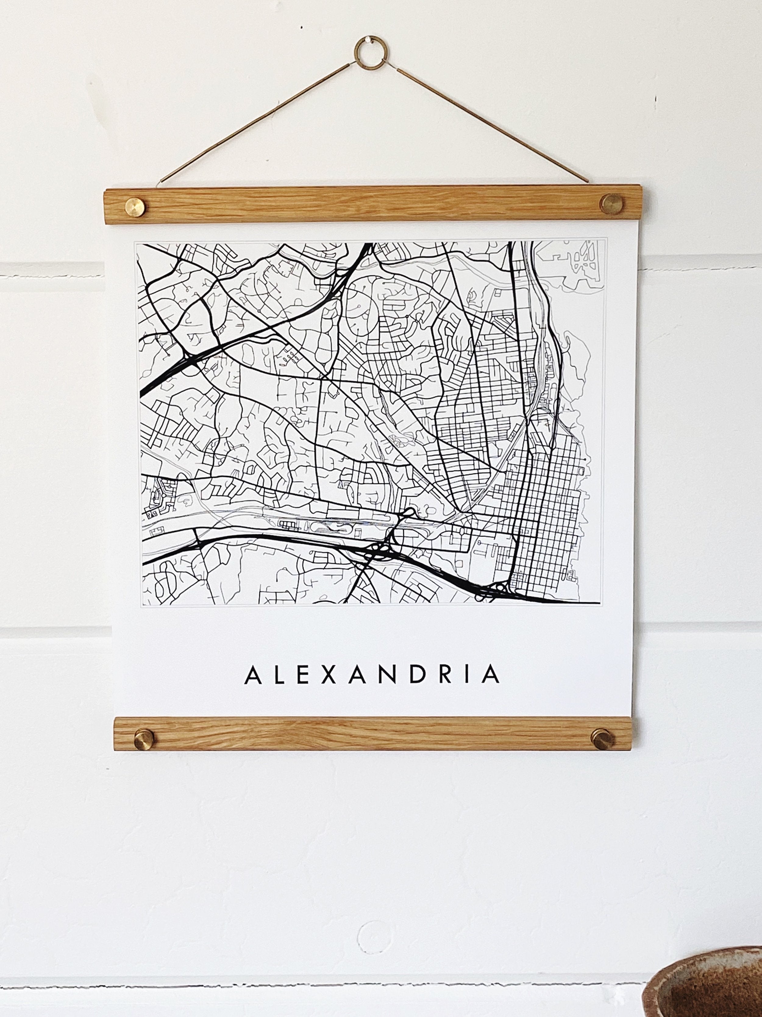 ALEXANDRIA Virginia City Lines Map Drawing: PRINT