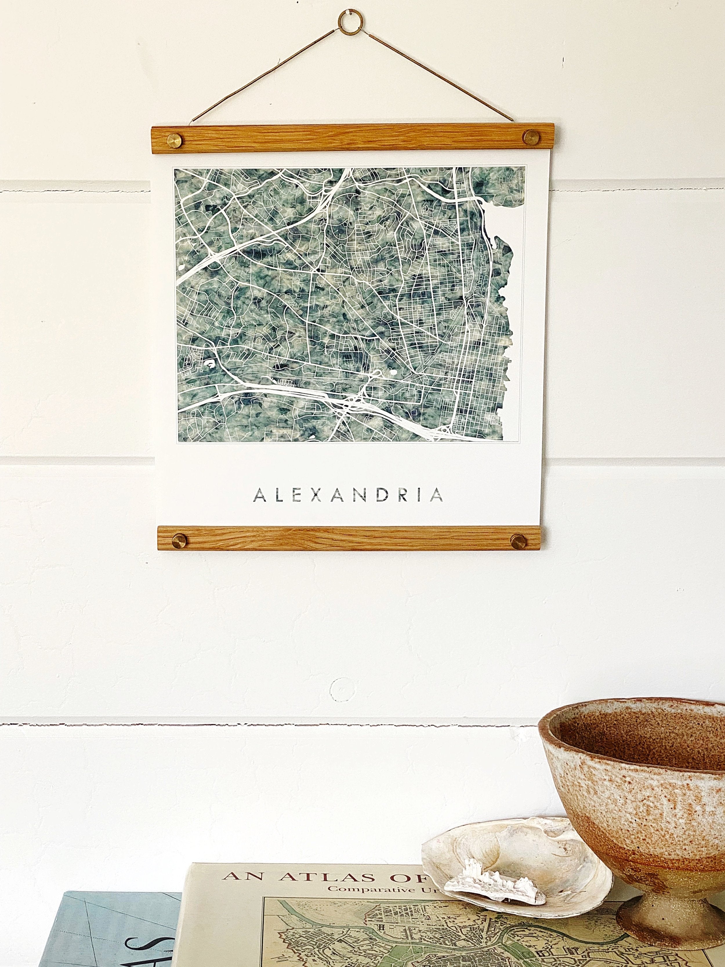 ALEXANDRIA Virginia Watercolor Wash Map: PRINT