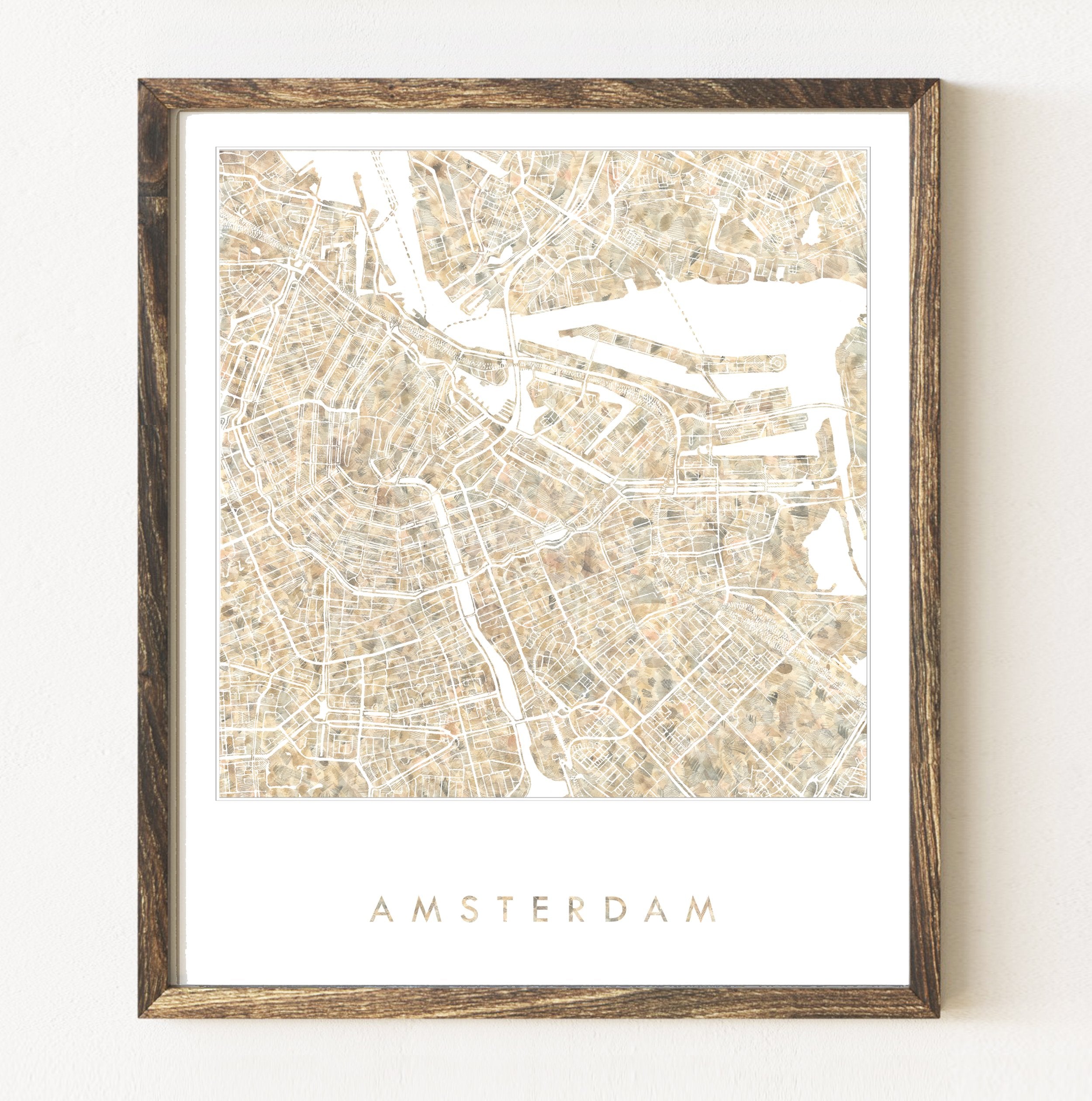 AMSTERDAM Urban Fabrics City Map: PRINT
