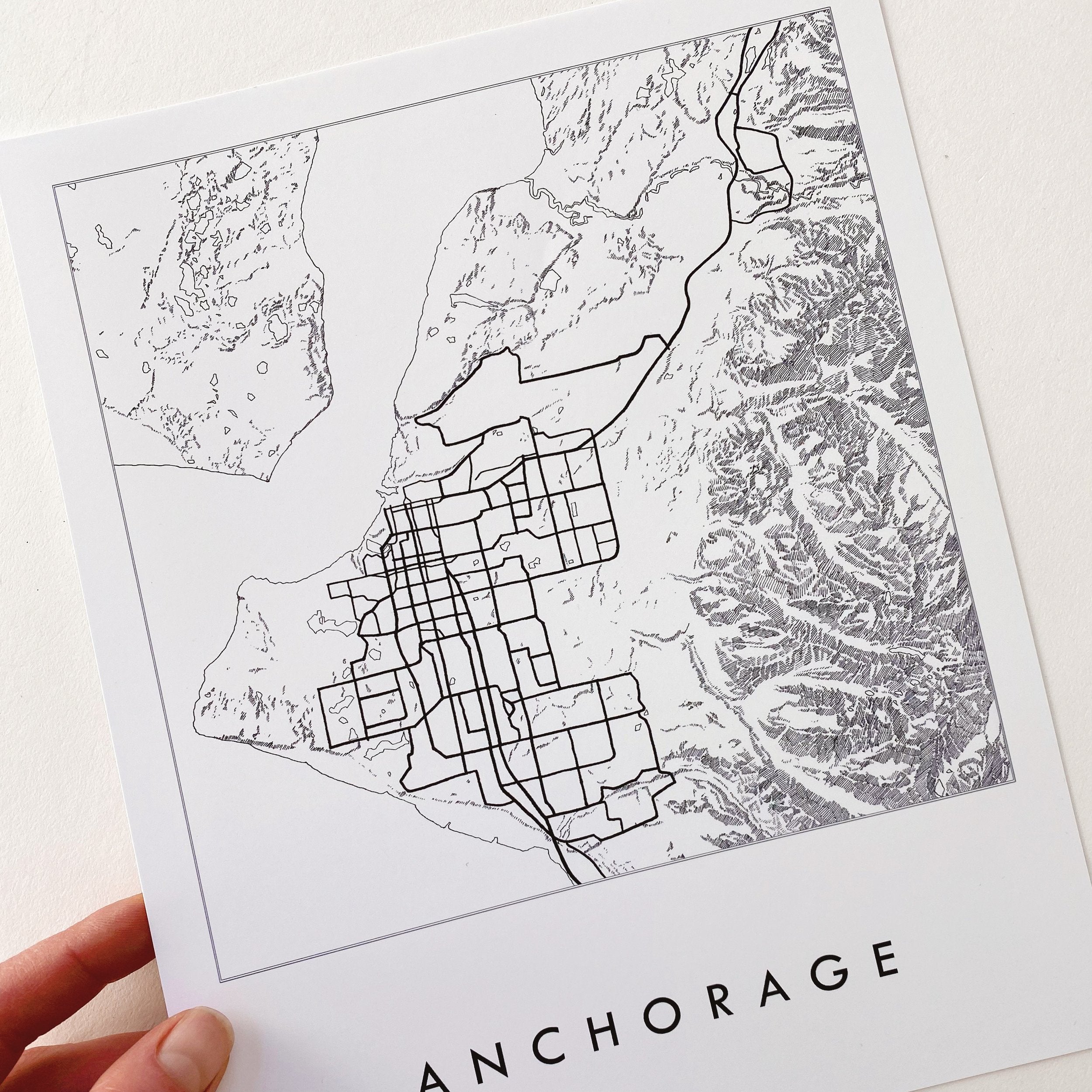 ANCHORAGE City Lines Map: PRINT