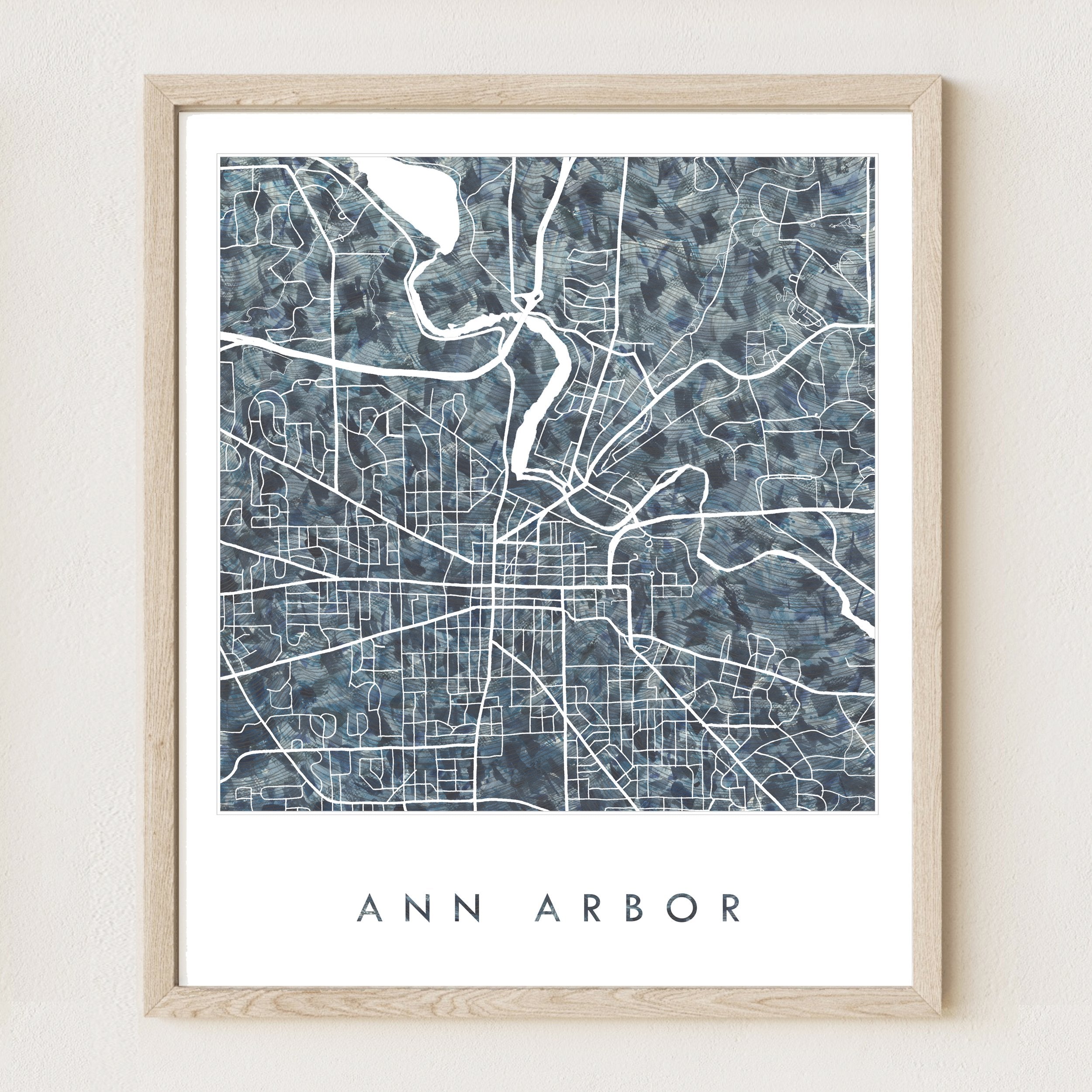 ANN ARBOR Urban Fabrics City Map: PRINT