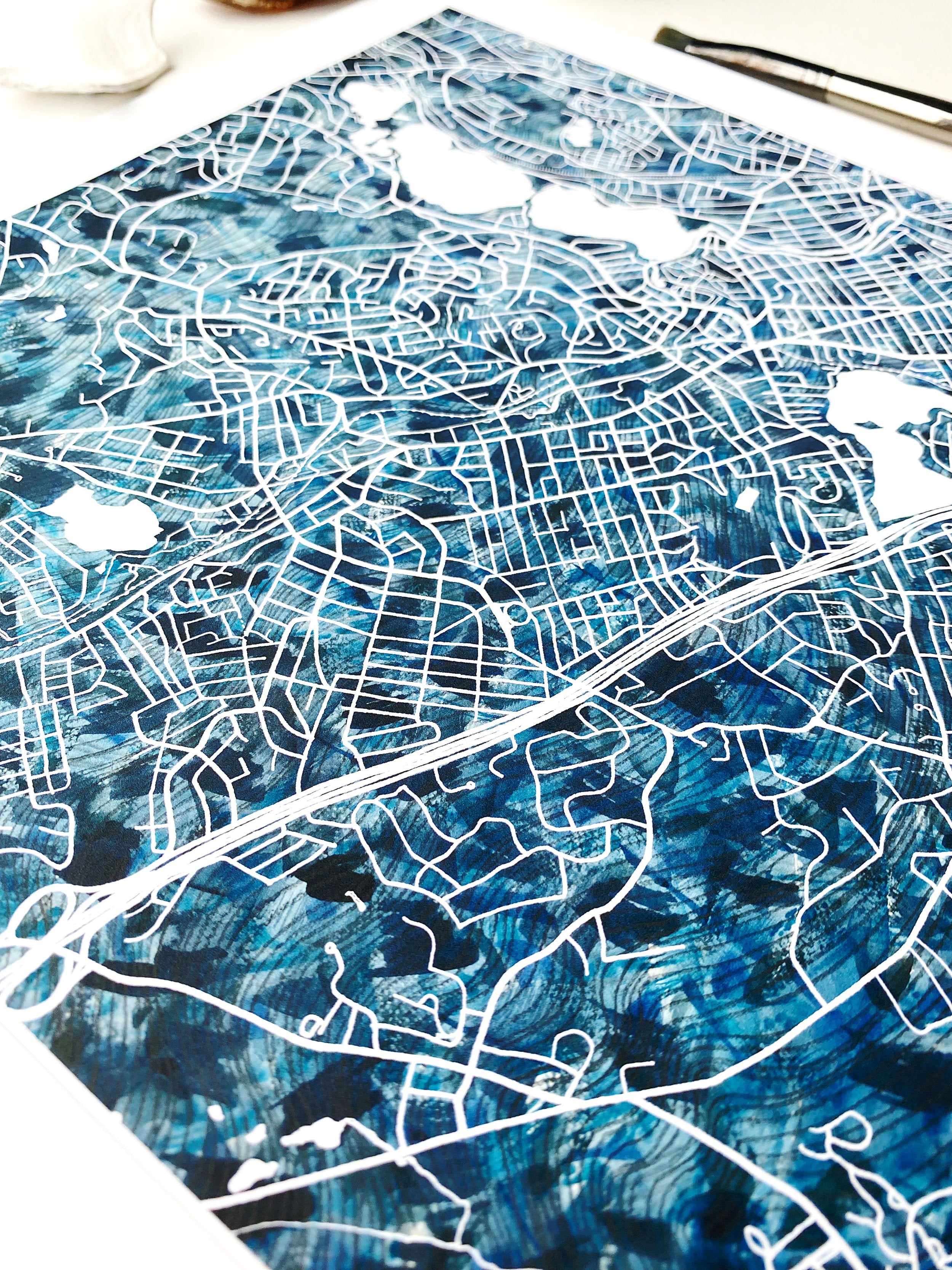 ARLINGTON Massachusetts Urban Fabrics City Map: PRINT