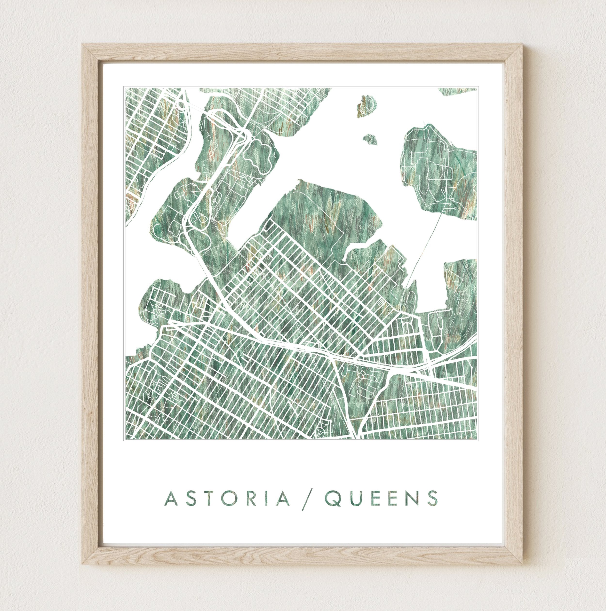 ASTORIA Queens Urban Fabrics City Map: PRINT