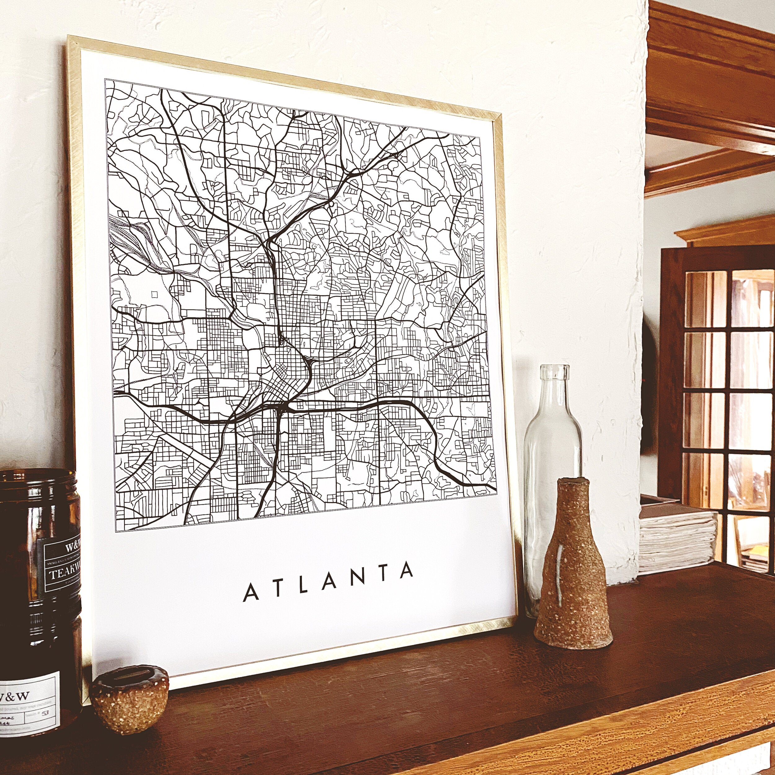 ATLANTA City Lines Map: PRINT