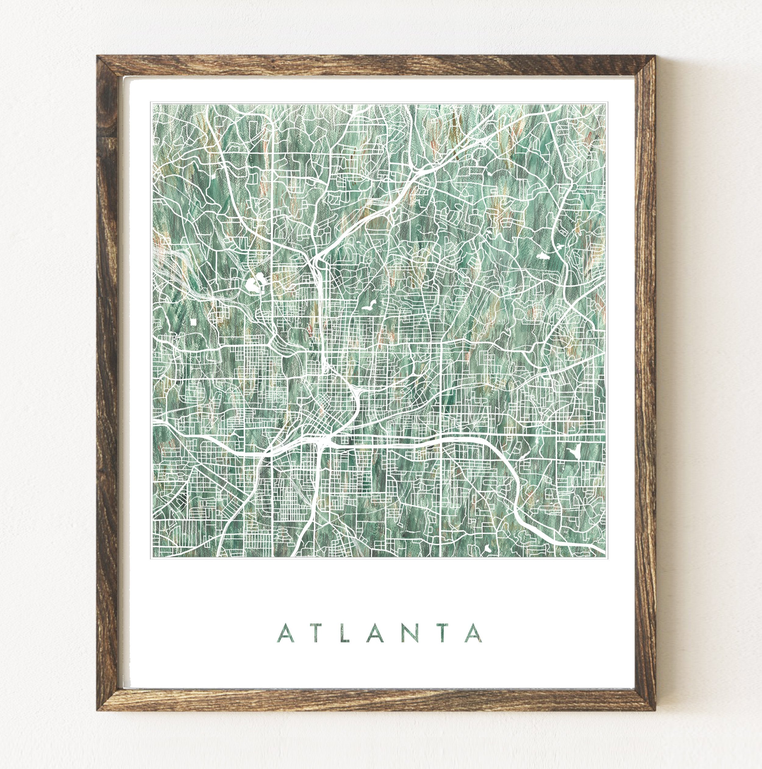 ATLANTA Urban Fabrics City Map: PRINT