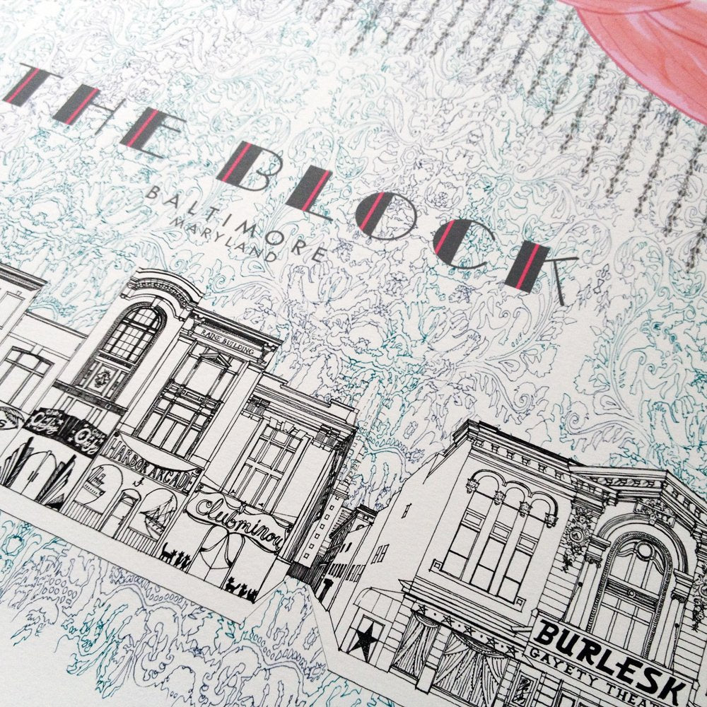 BALTIMORE "The Block" Streetscape: PRINT