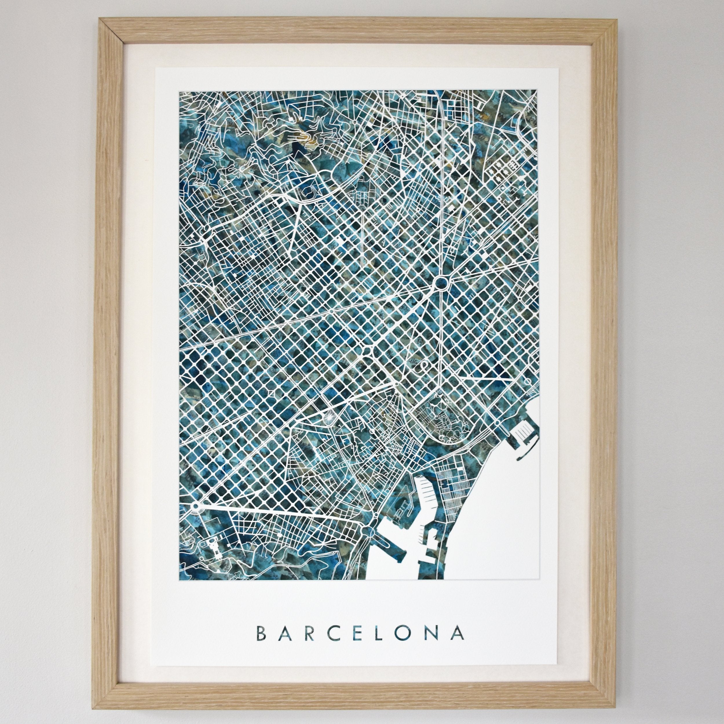 BARCELONA Urban Fabrics City Map: PRINT