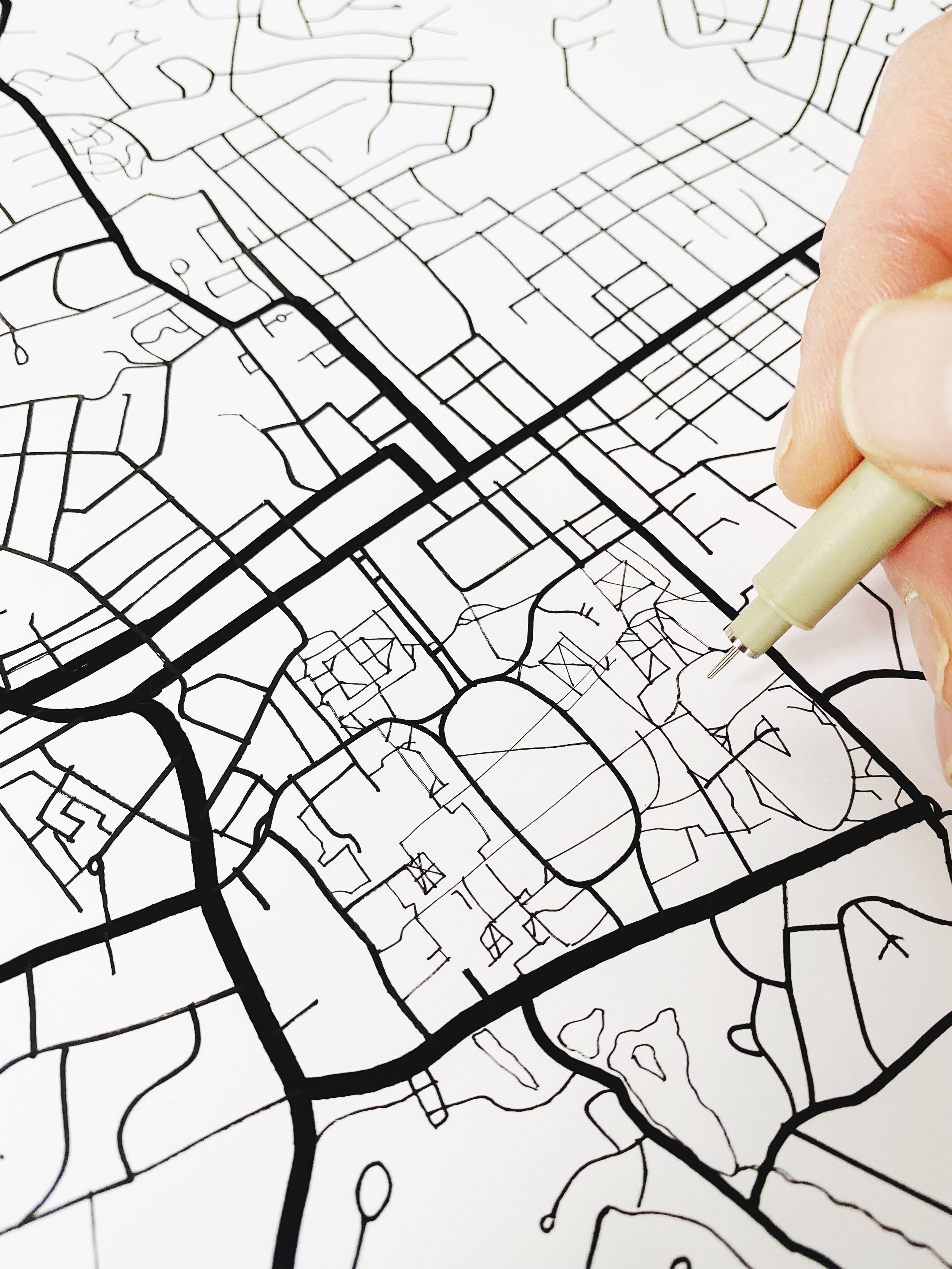 BLACKSBURG Urban Fabrics City Map: PRINT