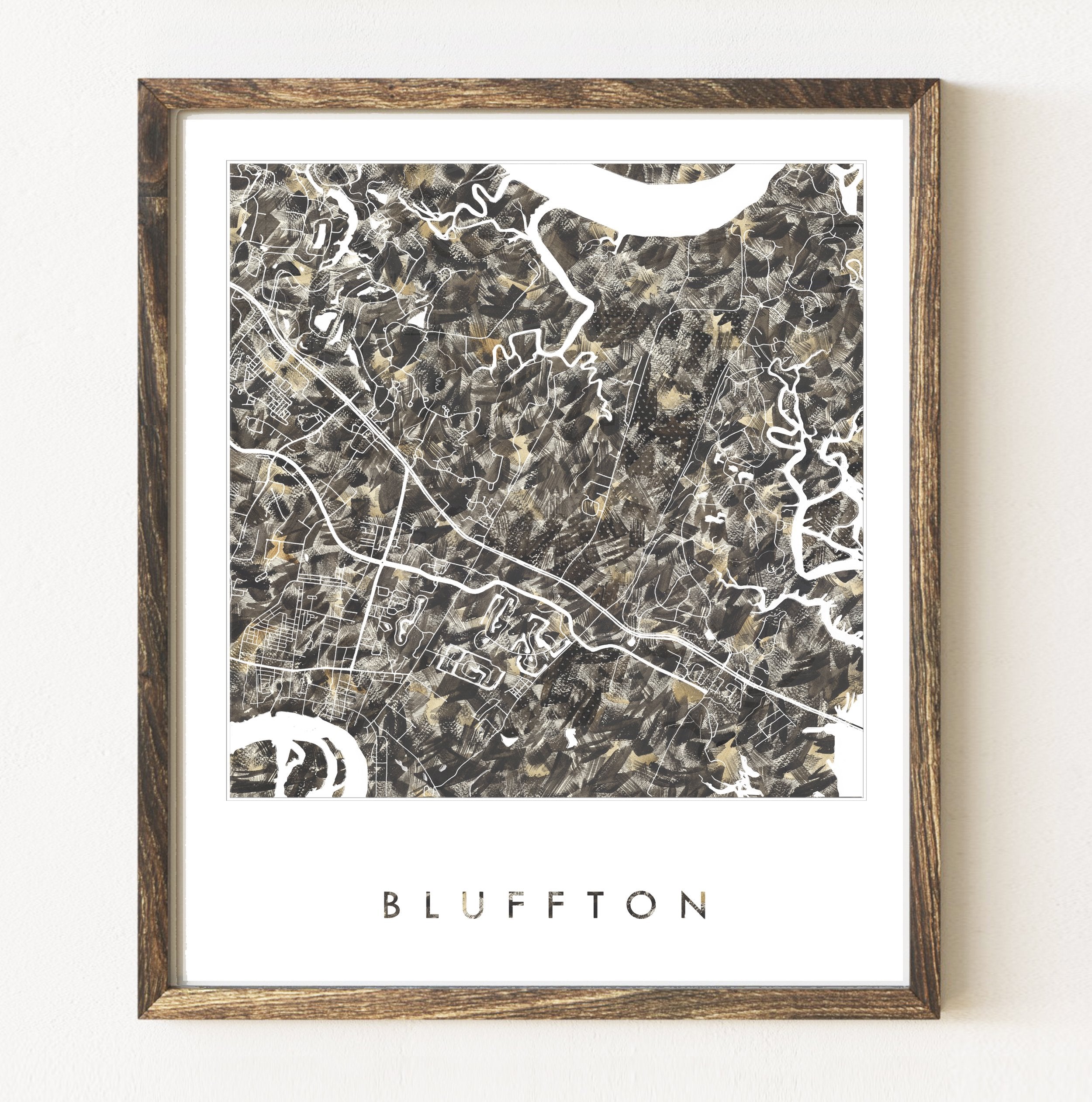 BLUFFTON Urban Fabrics City Map: PRINT
