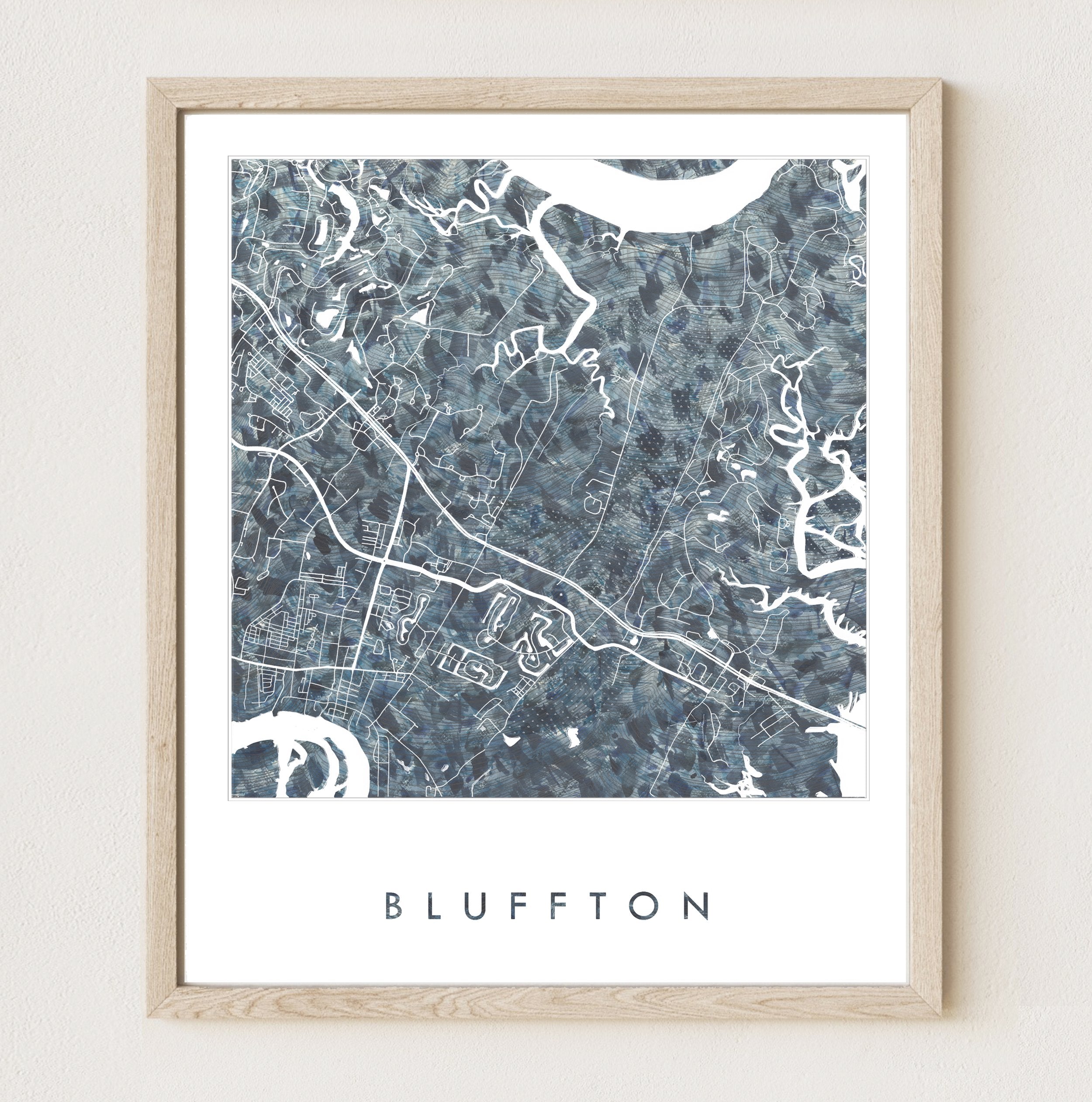 BLUFFTON Urban Fabrics City Map: PRINT