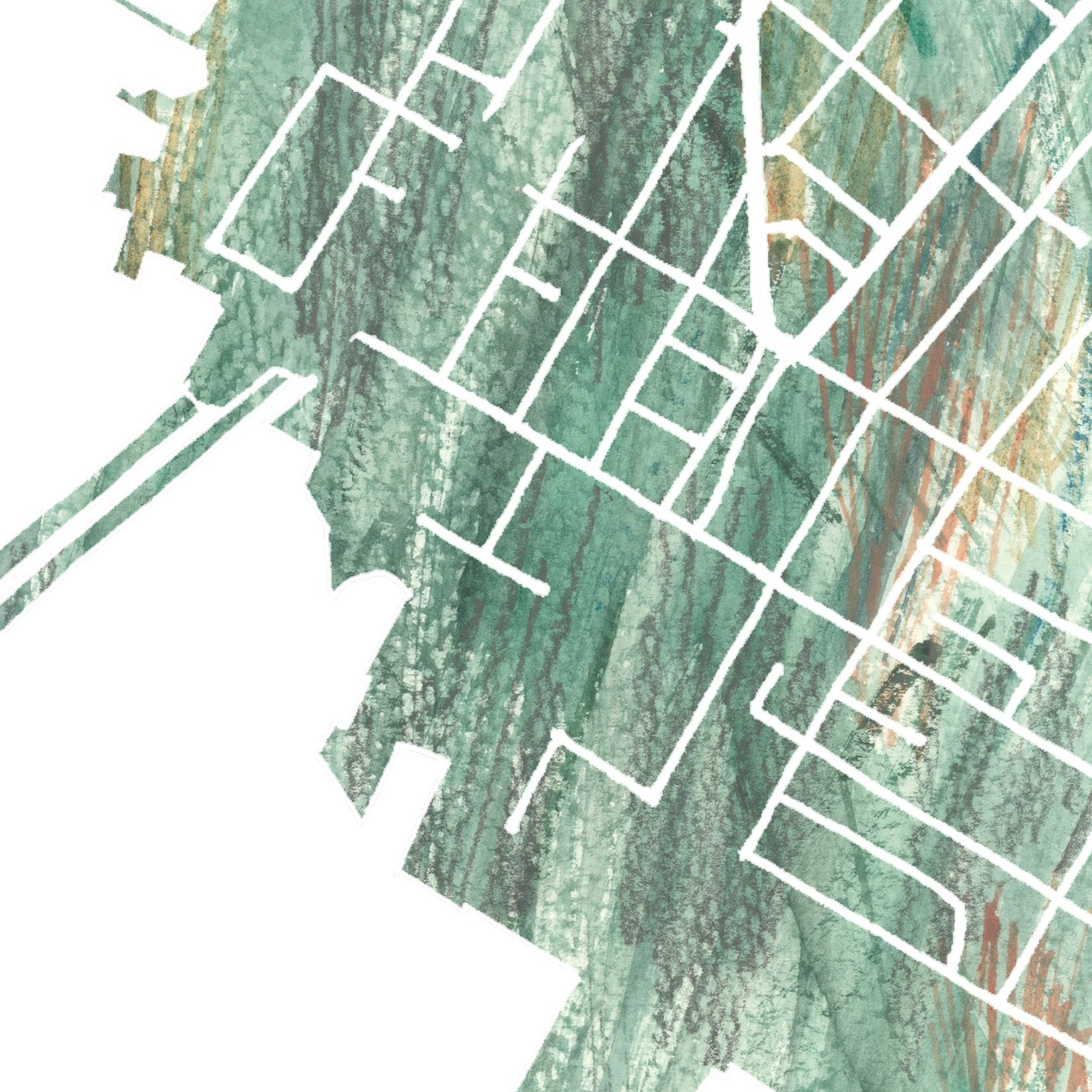 BOSTON Urban Fabrics City Map: PRINT