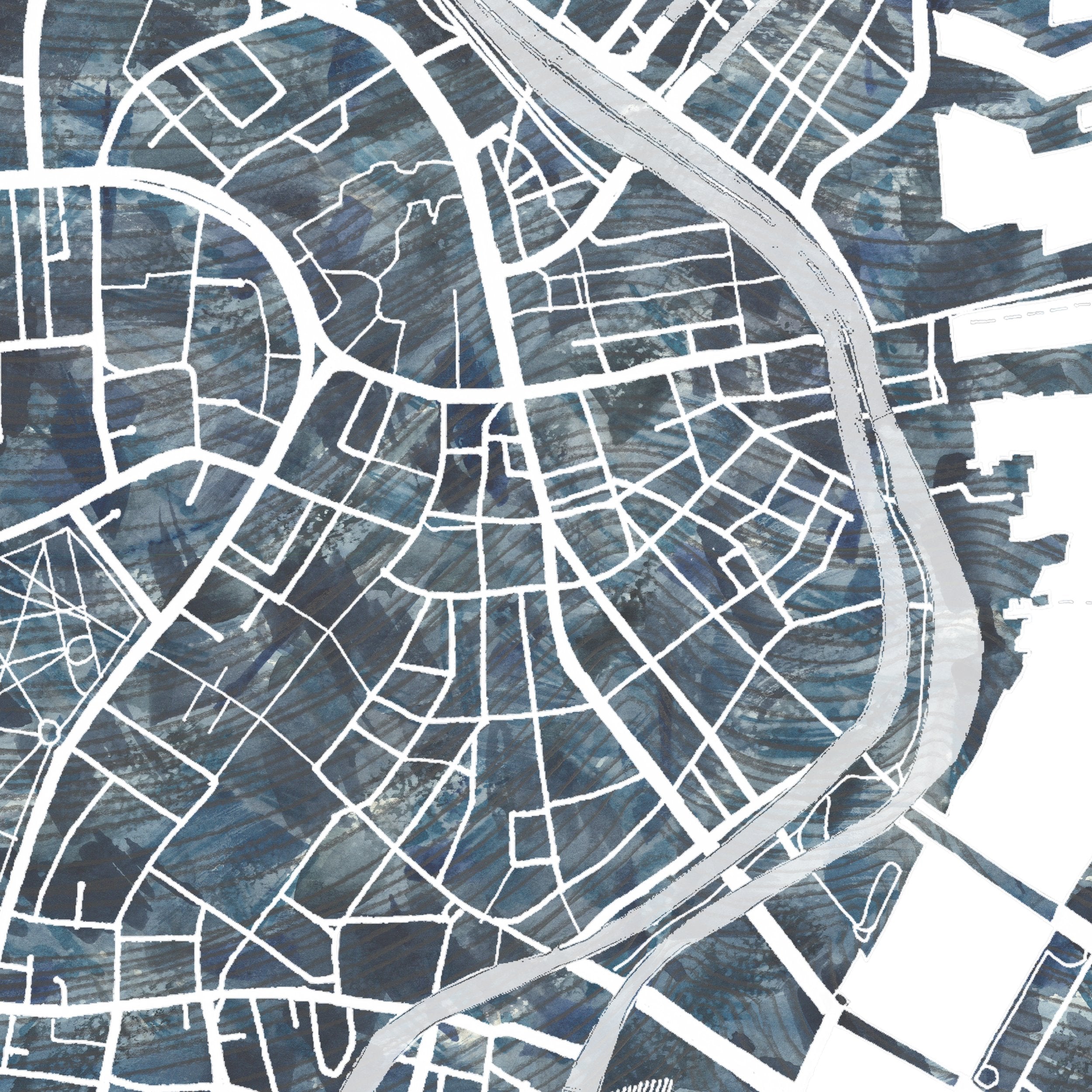 BOSTON Urban Fabrics City Map: PRINT