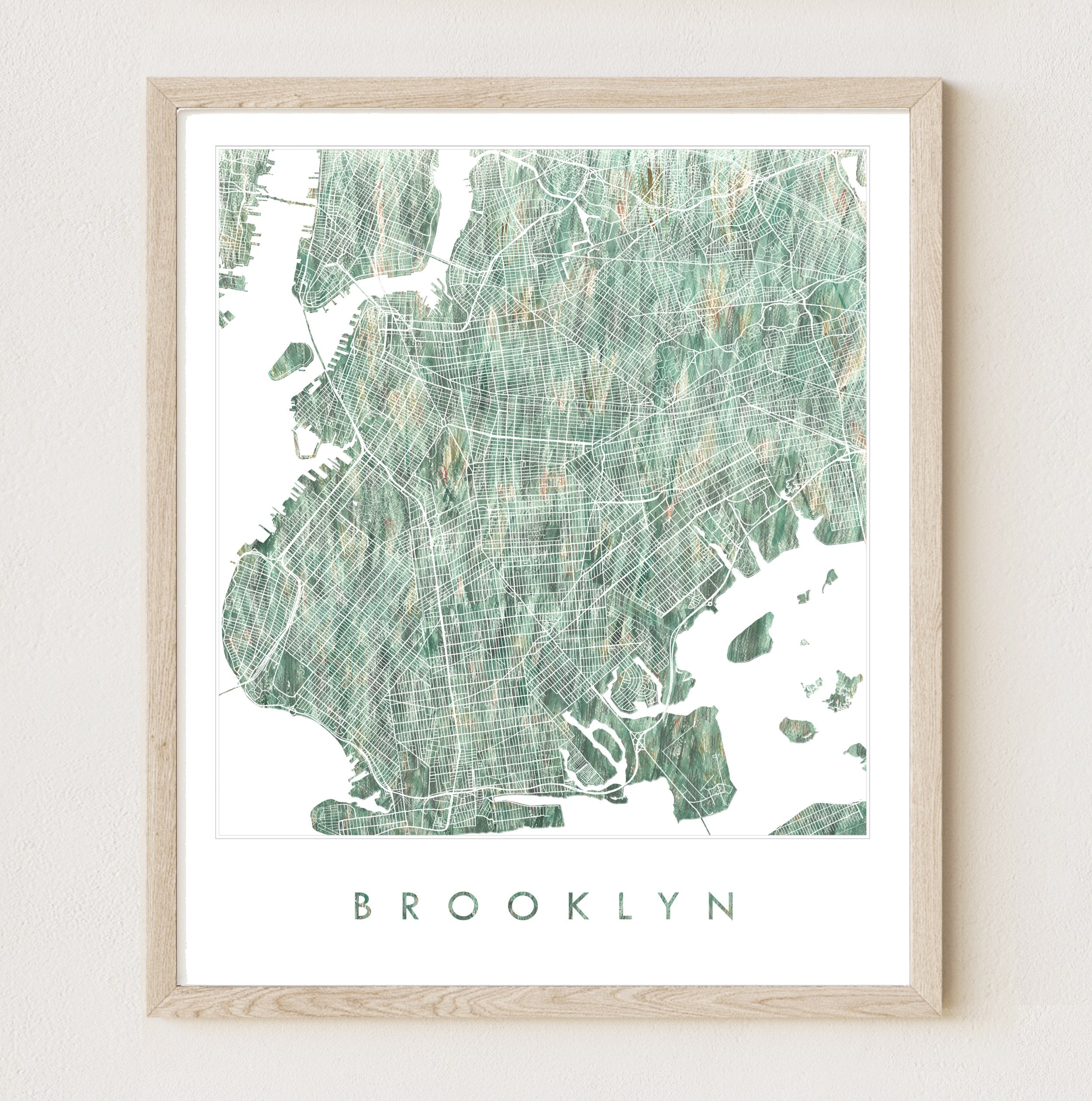 BROOKLYN Urban Fabrics City Map: PRINT