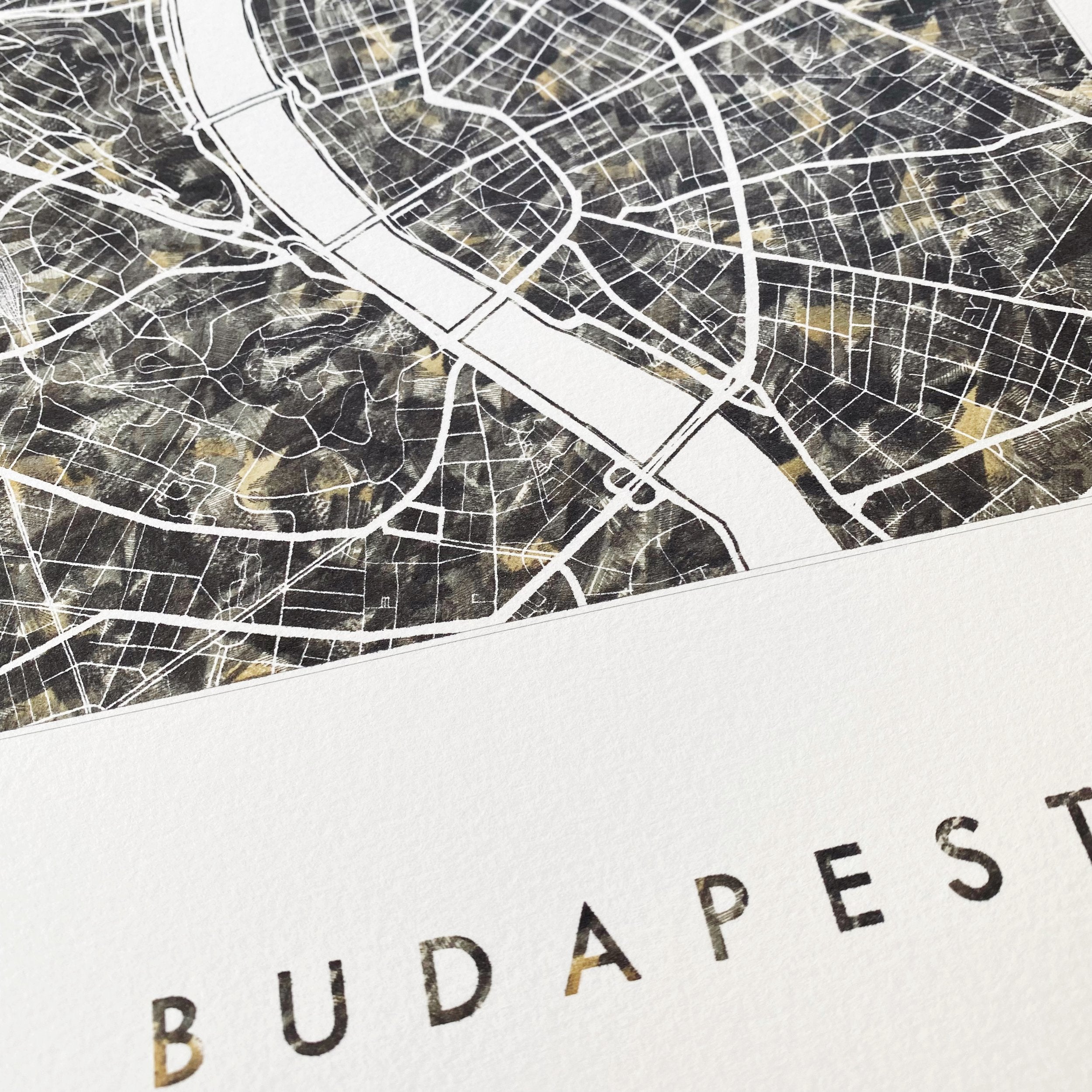 BUDAPEST Urban Fabrics City Map: PRINT