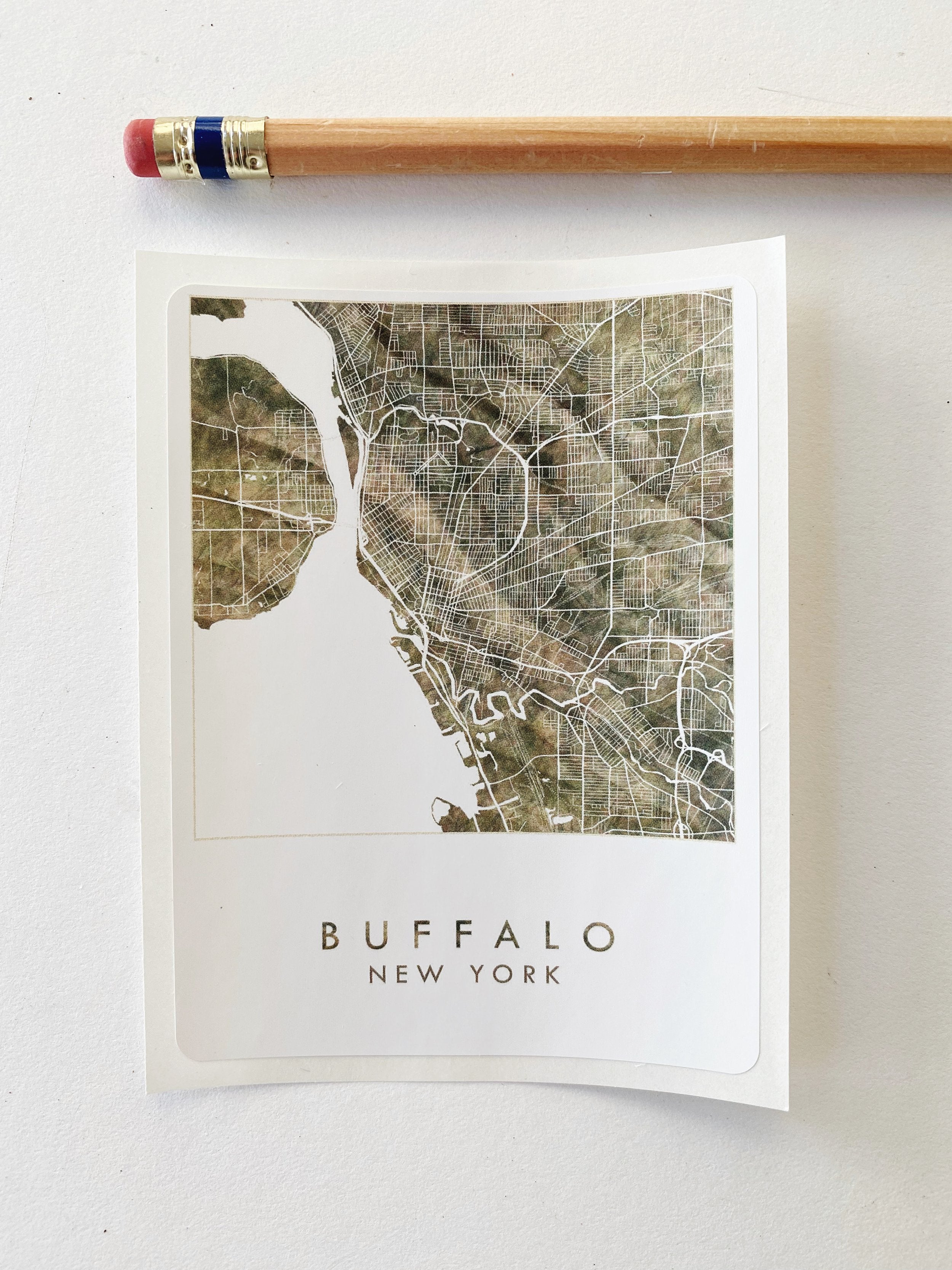 BUFFALO New York Map Sticker