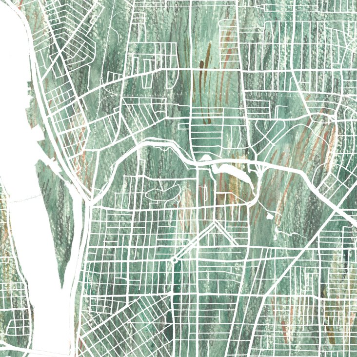BUFFALO Urban Fabrics City Map: PRINT