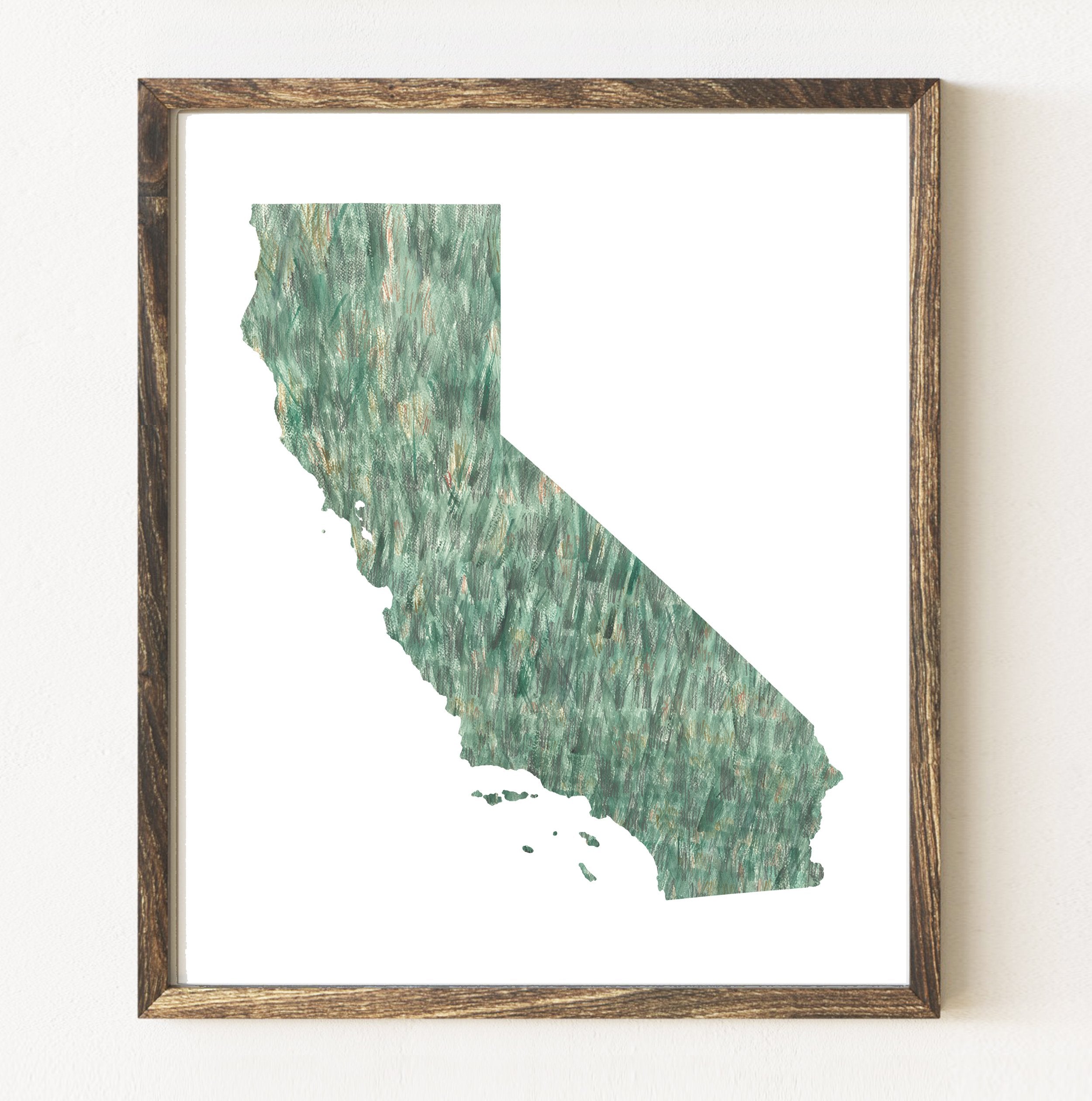 CALIFORNIA State Map: PRINT