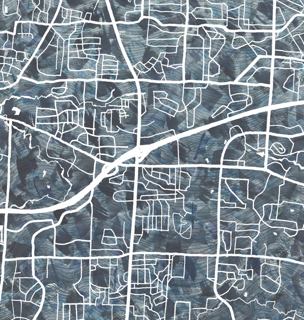 CENTERVILLE OH Urban Fabrics City Map: PRINT