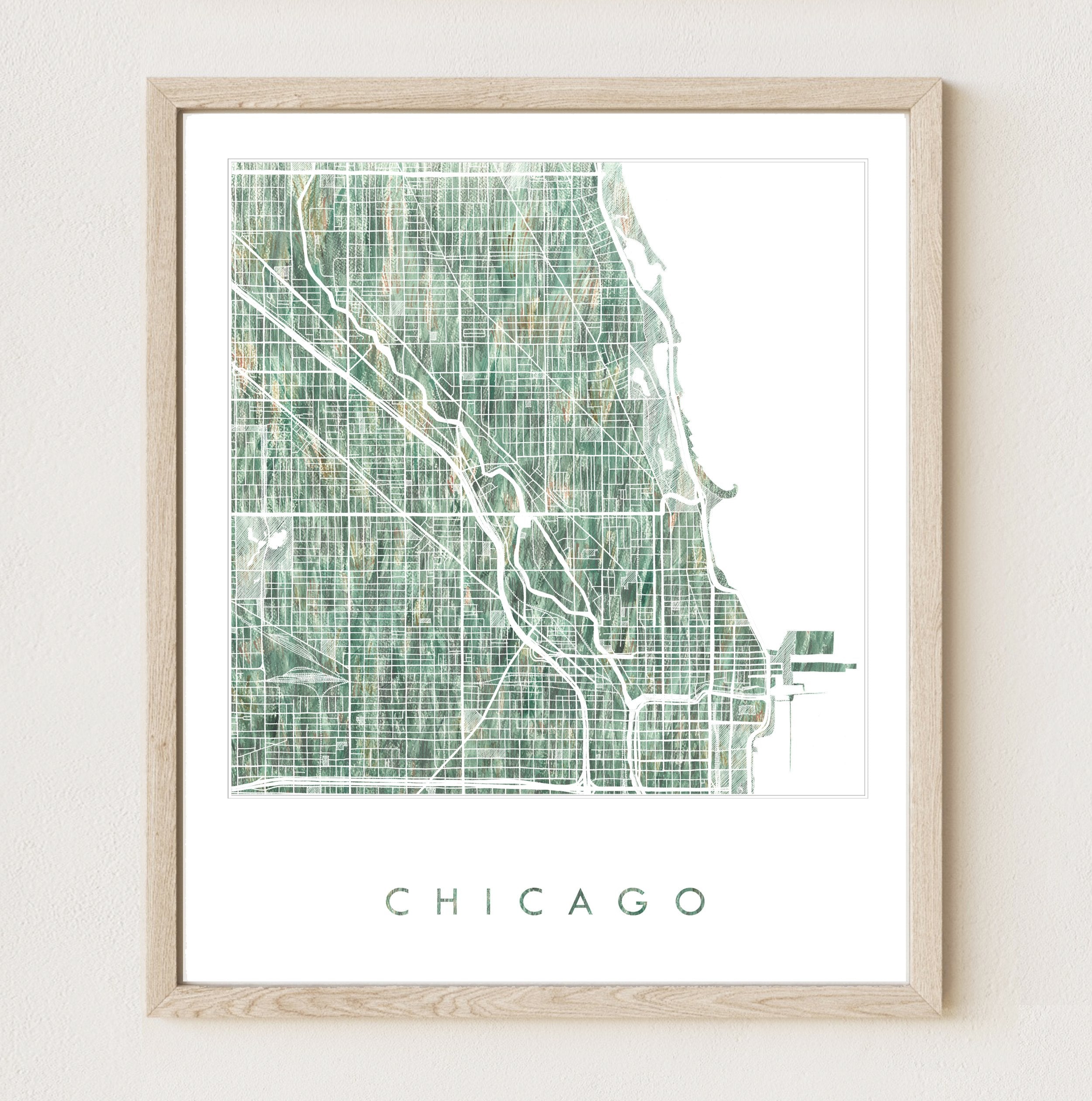 CHICAGO Urban Fabrics City Map: PRINT