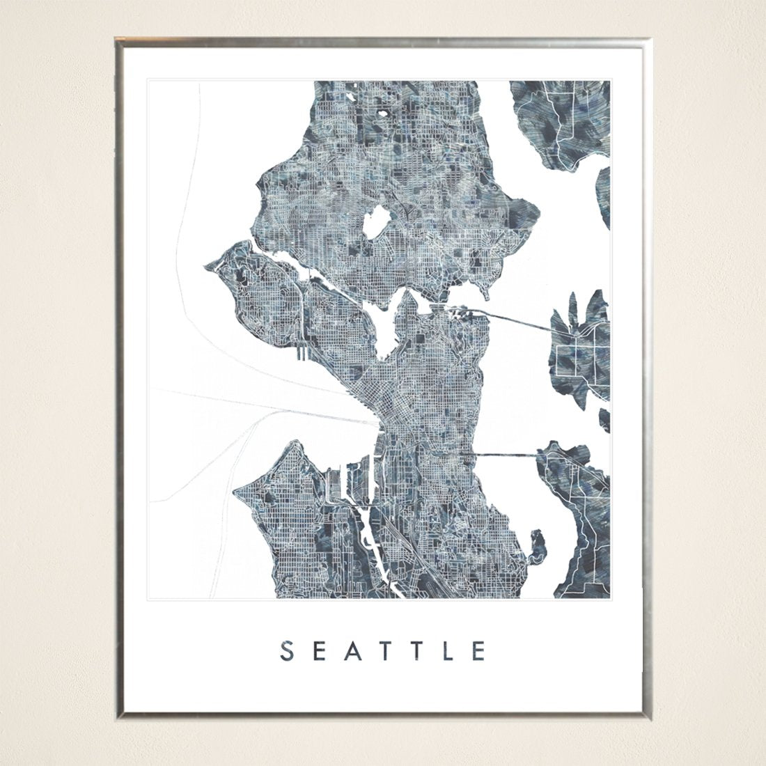 City of SEATTLE Urban Fabrics City Map: PRINT