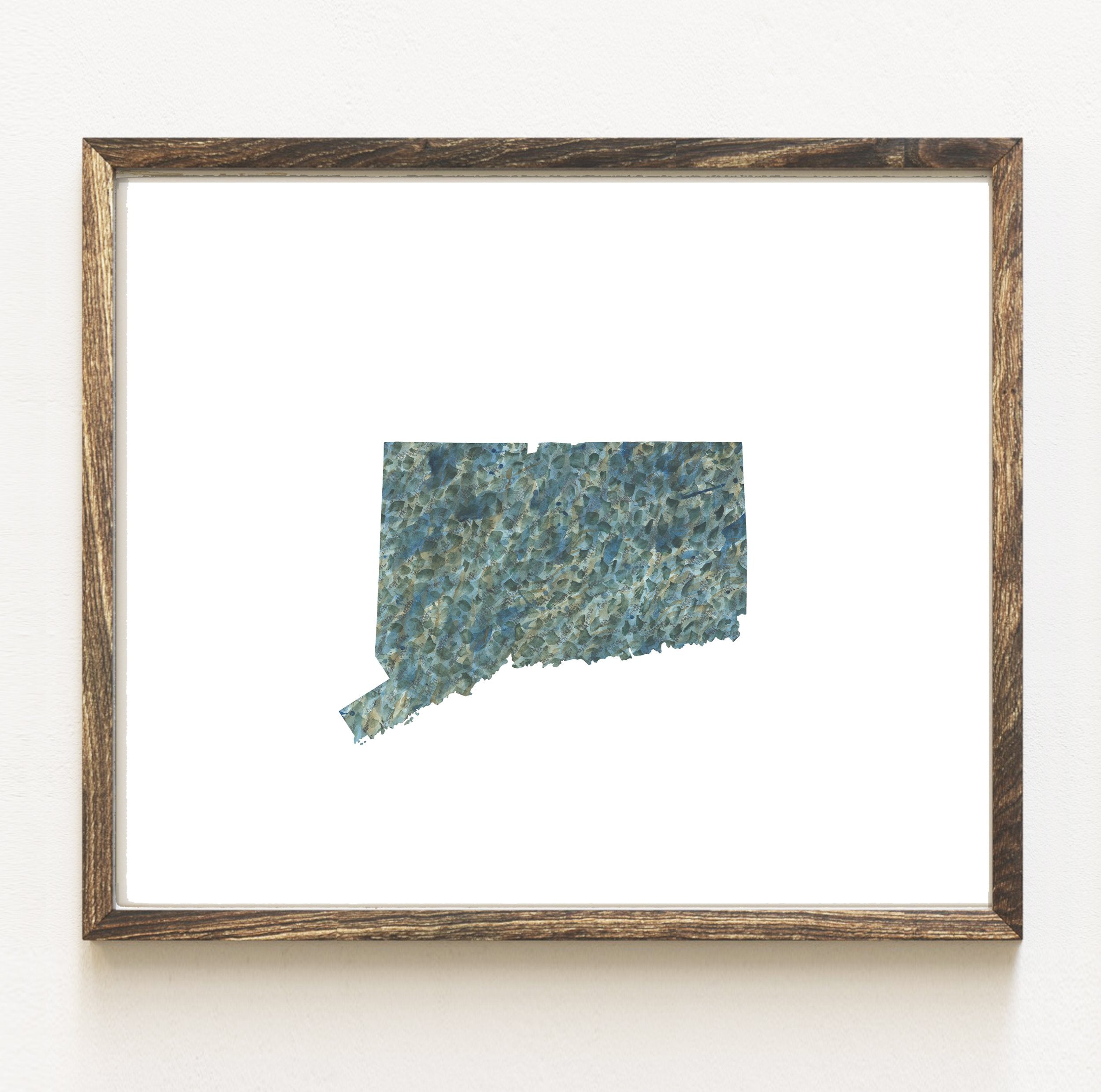 CONNECTICUT State Map: PRINT