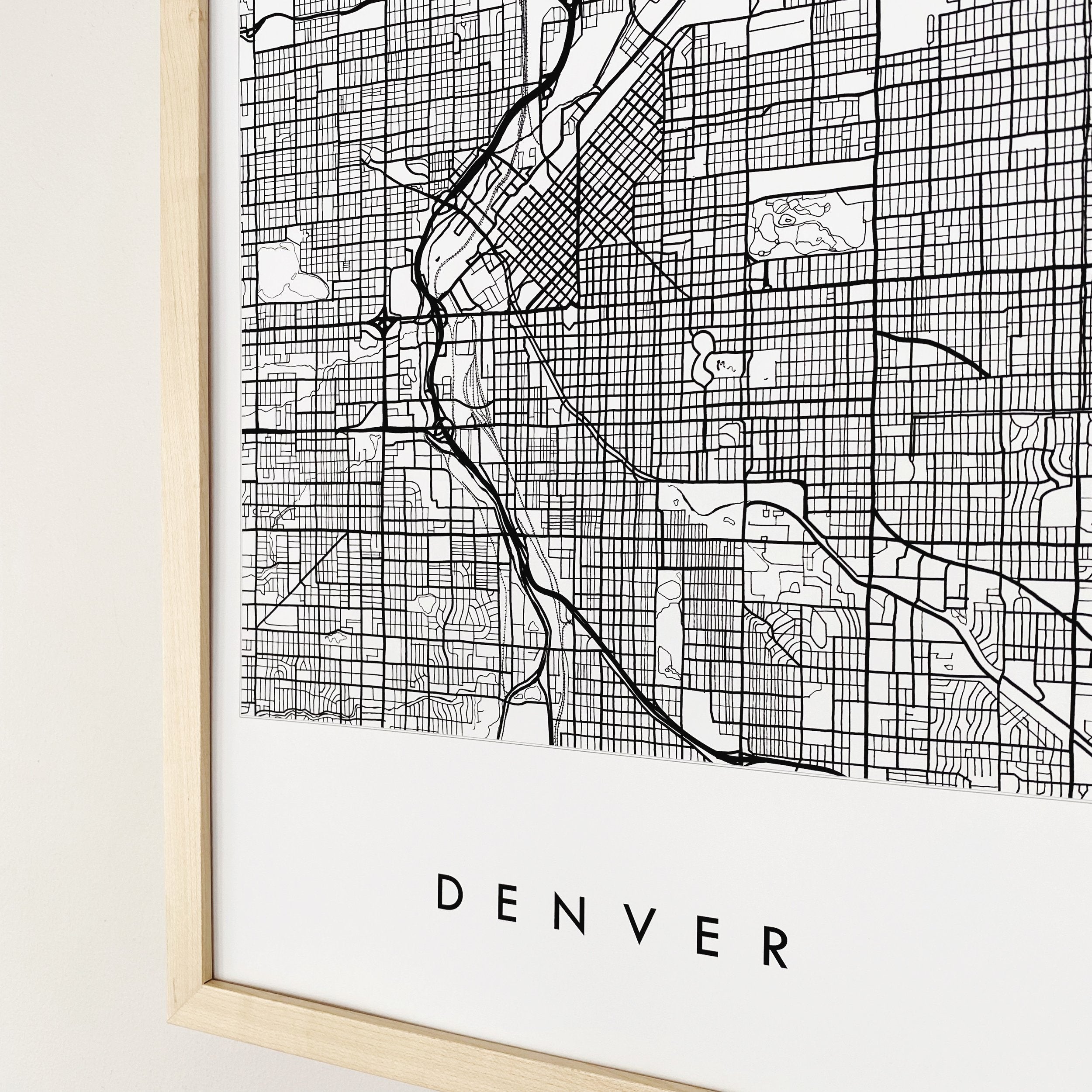 DENVER Colorado City Lines Map: PRINT