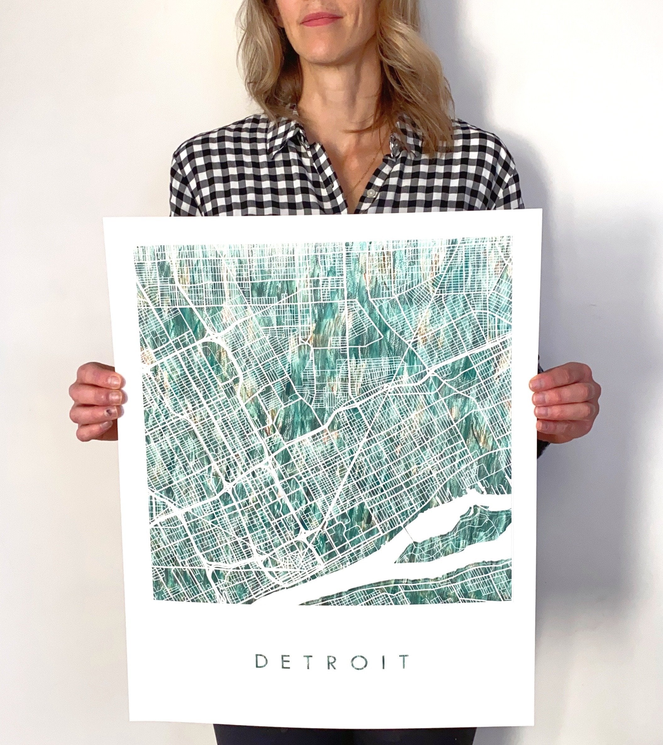 DETROIT Urban Fabrics City Map: PRINT