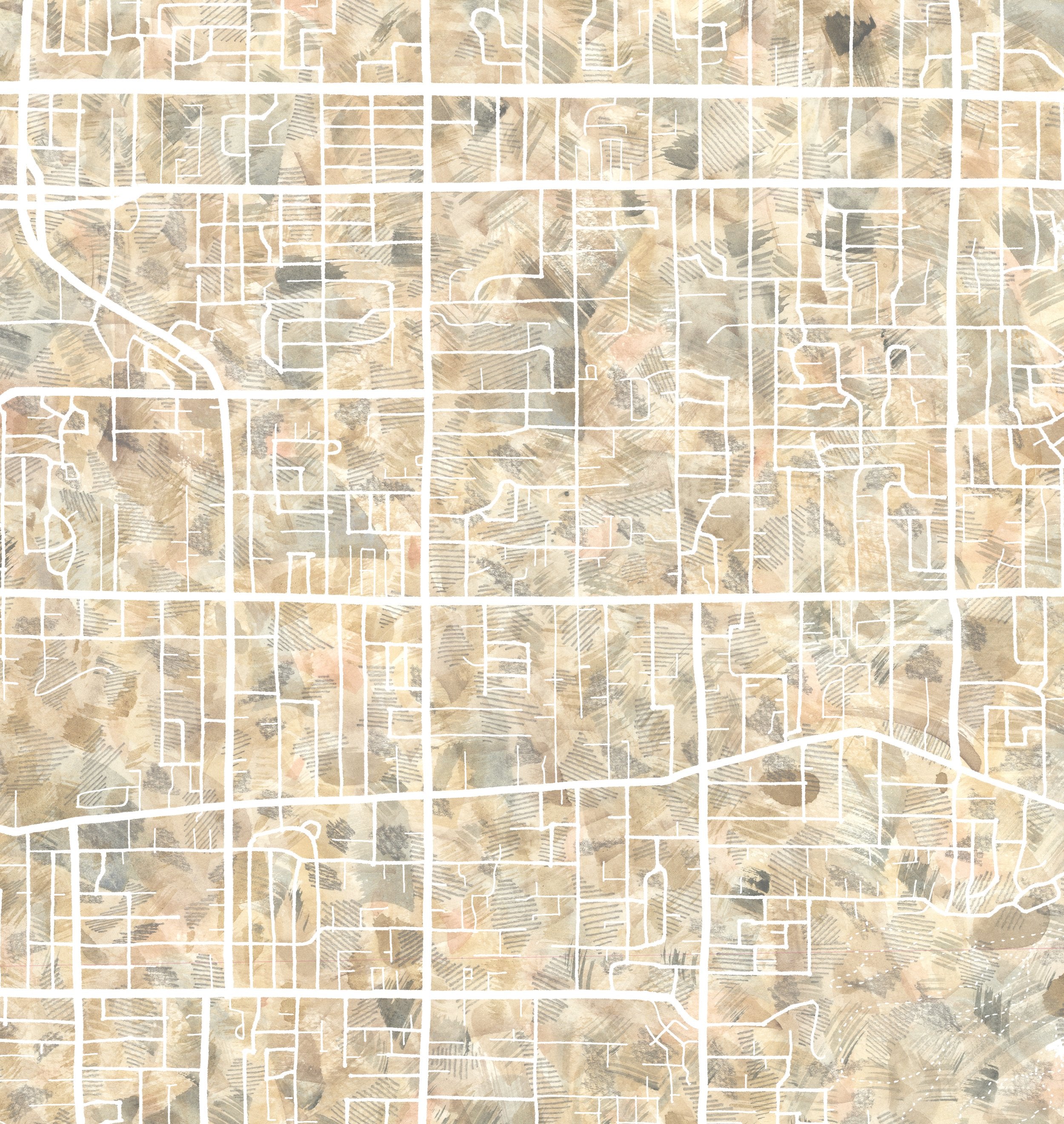 EAST PORTLAND Urban Fabrics City Map: PRINT