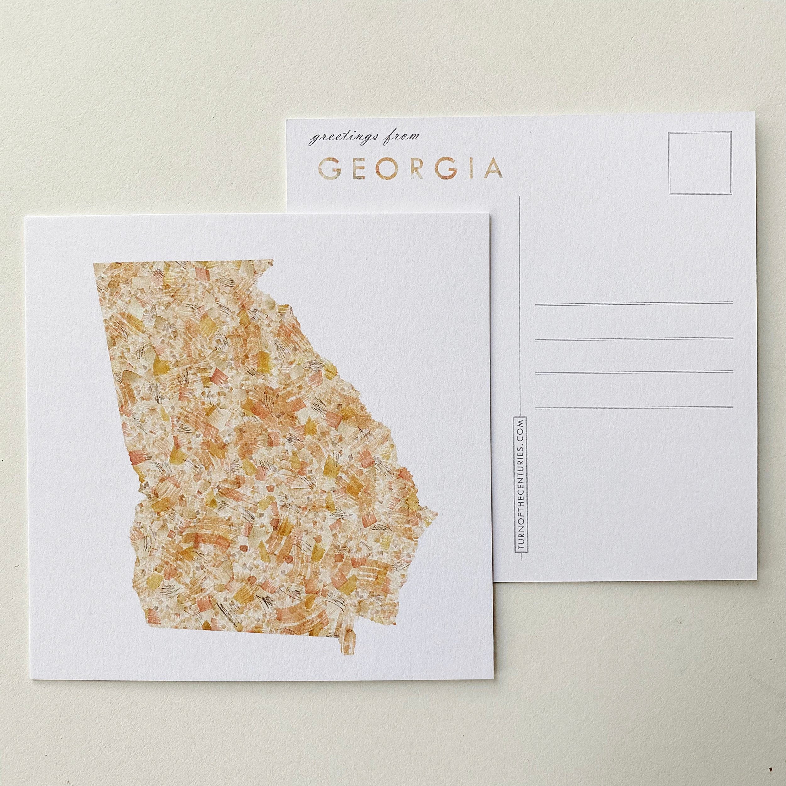 GEORGIA State Map Postcard