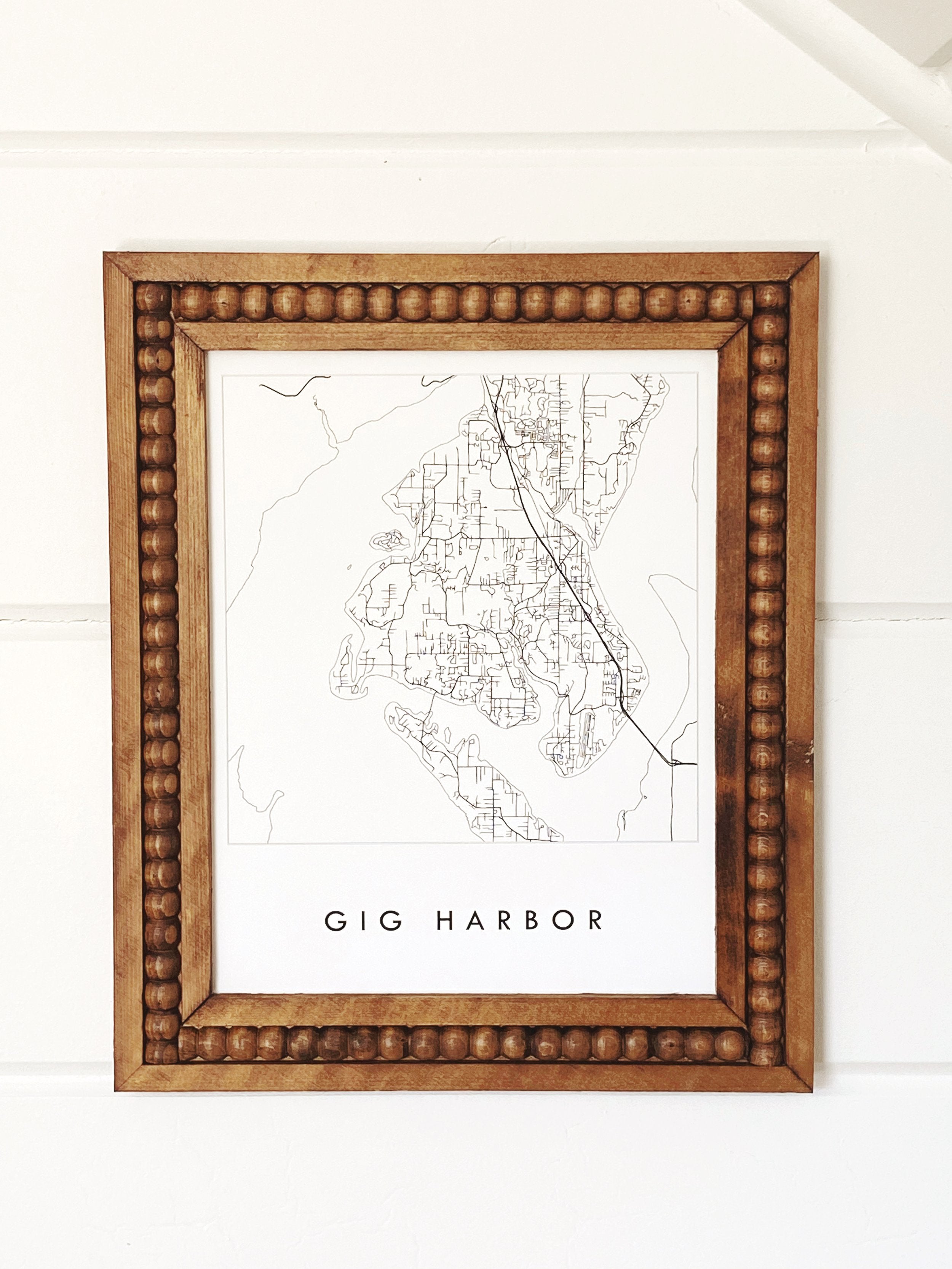 GIG HARBOR, Washington City Lines Map: PRINT