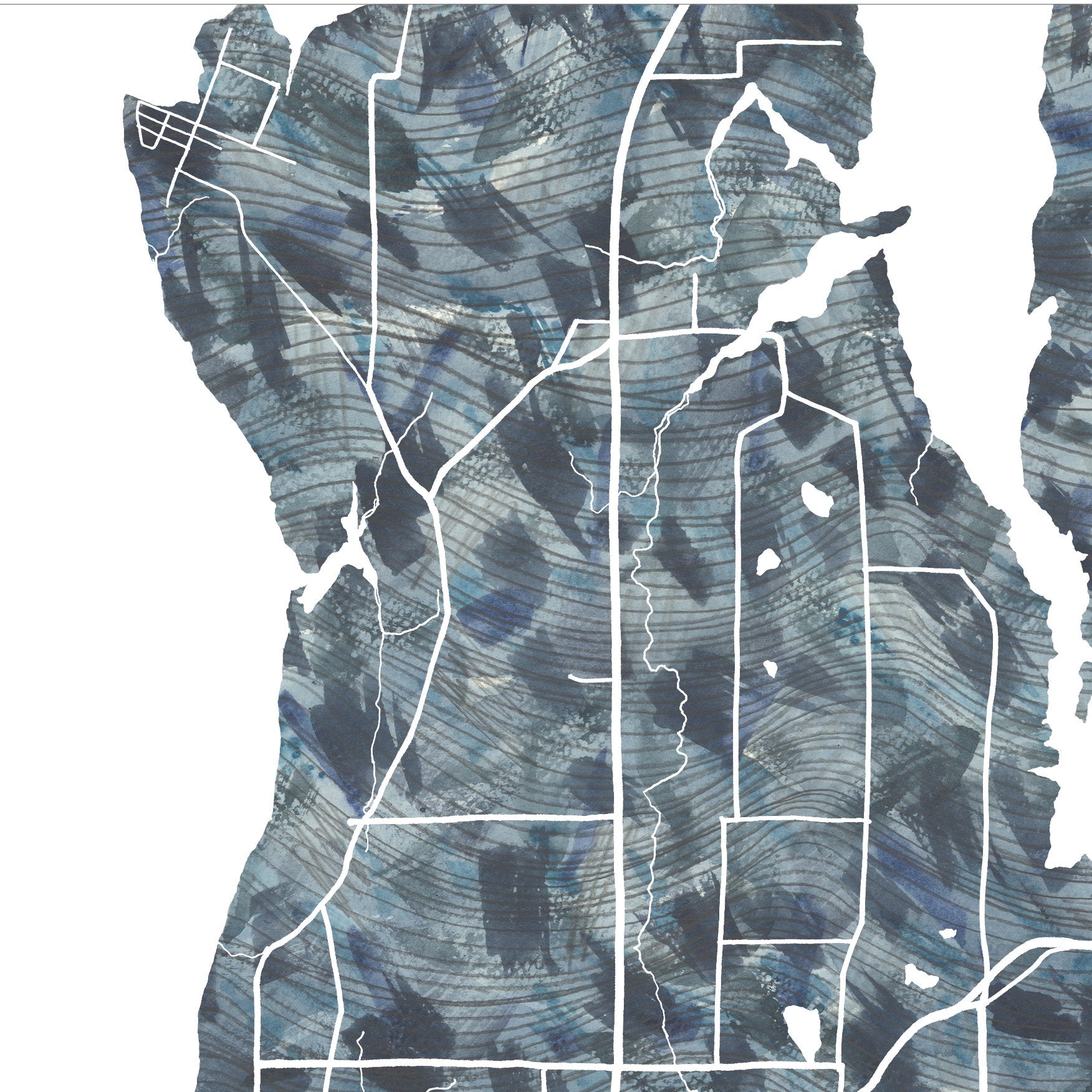 Greater OLYMPIA Urban Fabrics City Map: PRINT