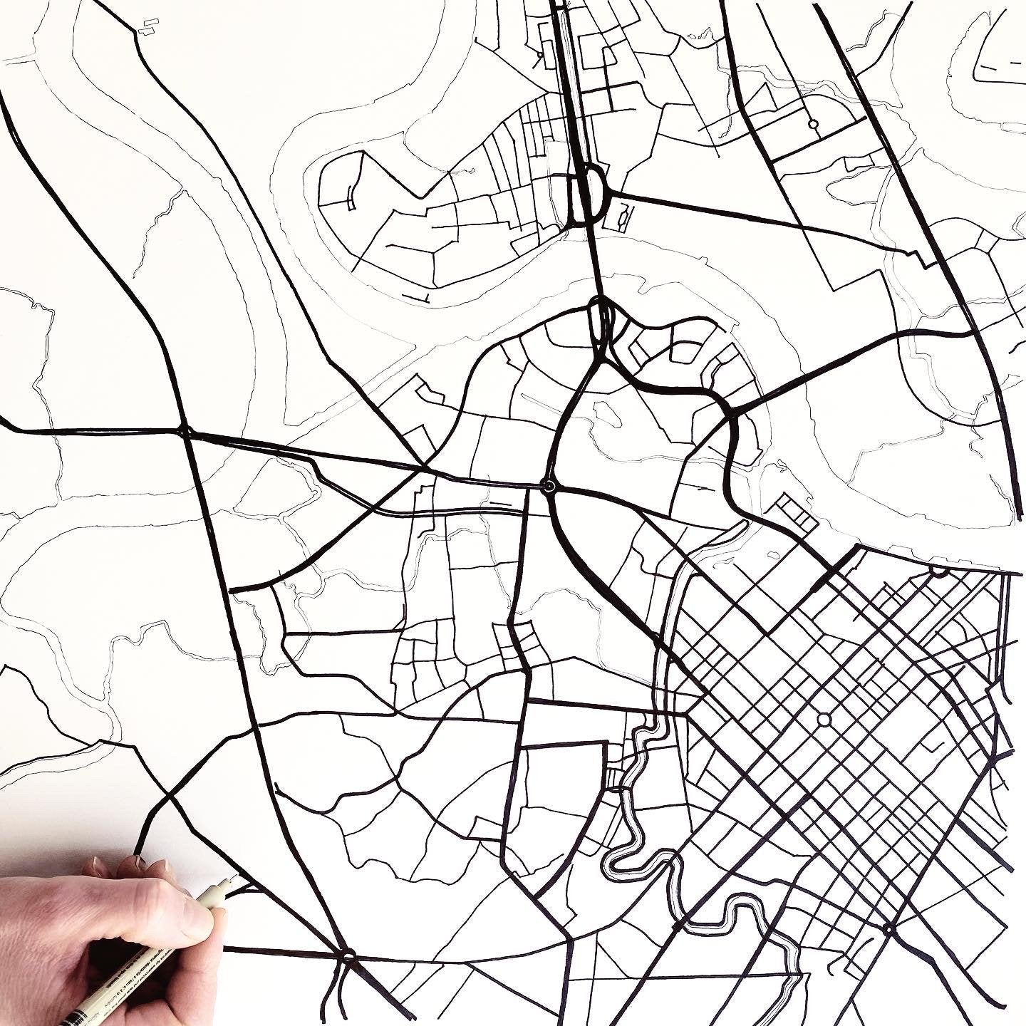 HO CHI MINH CITY City Lines Map: PRINT