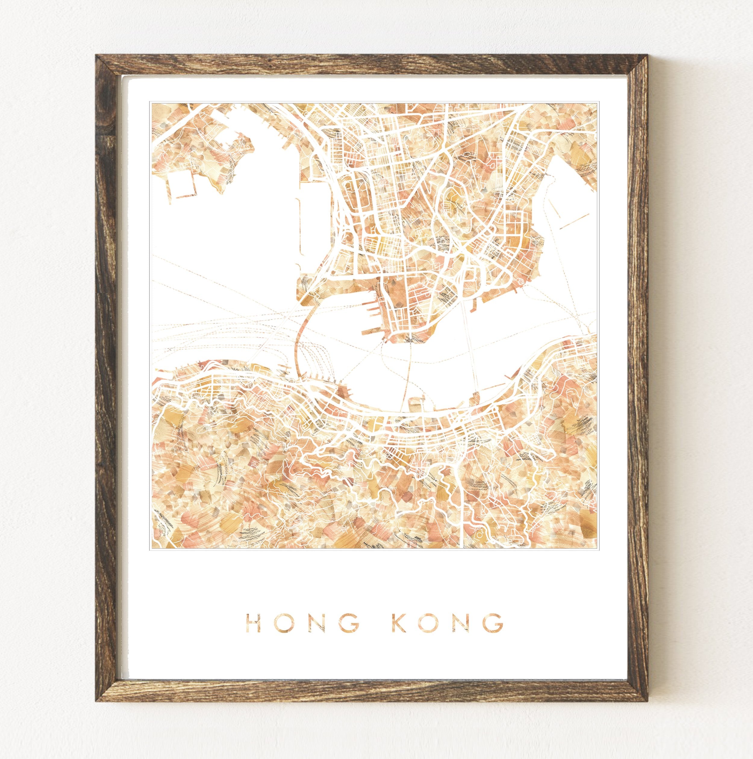 HONG KONG Urban Fabrics City Map: PRINT