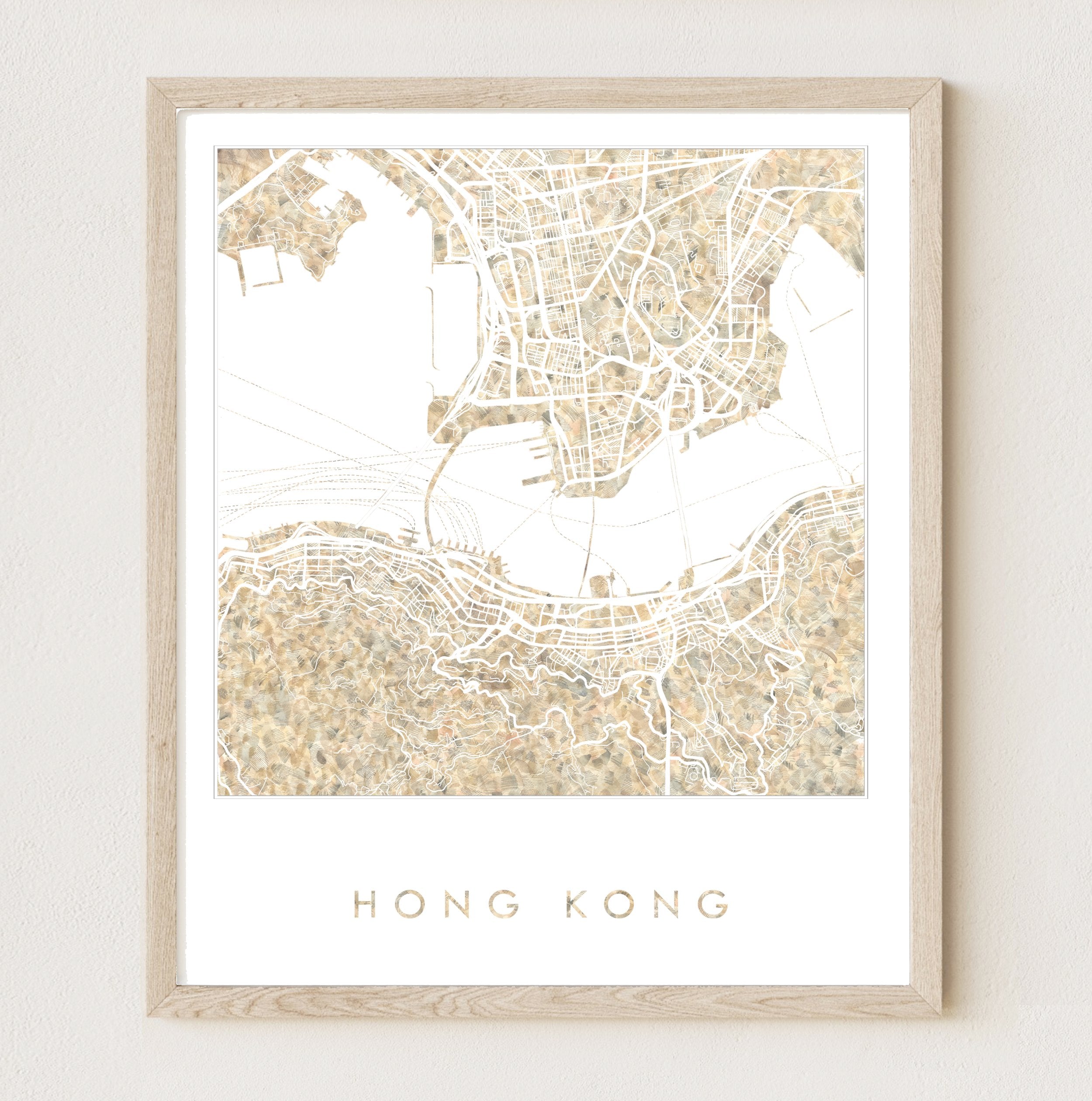 HONG KONG Urban Fabrics City Map: PRINT
