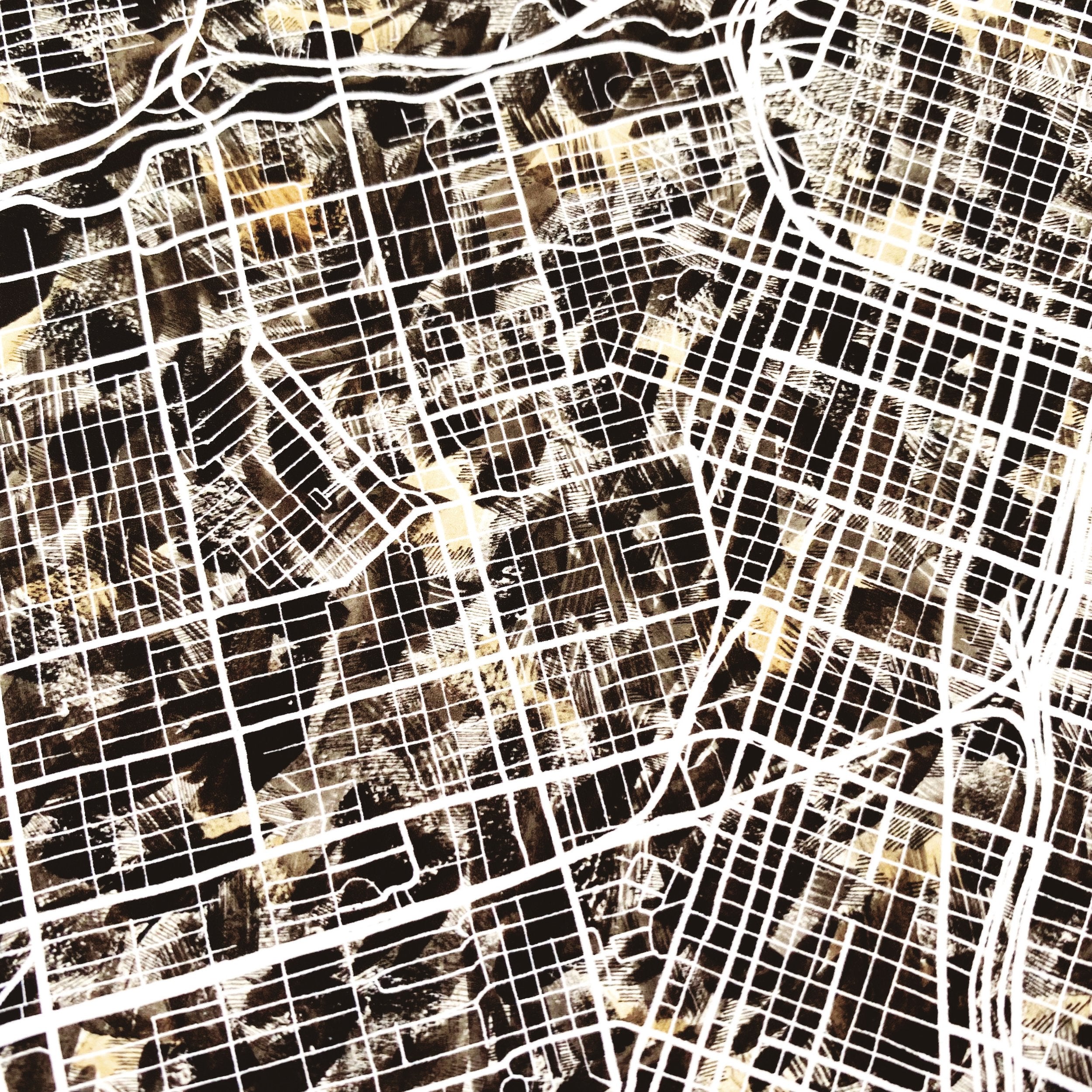 HOUSTON Urban Fabrics City Map: PRINT