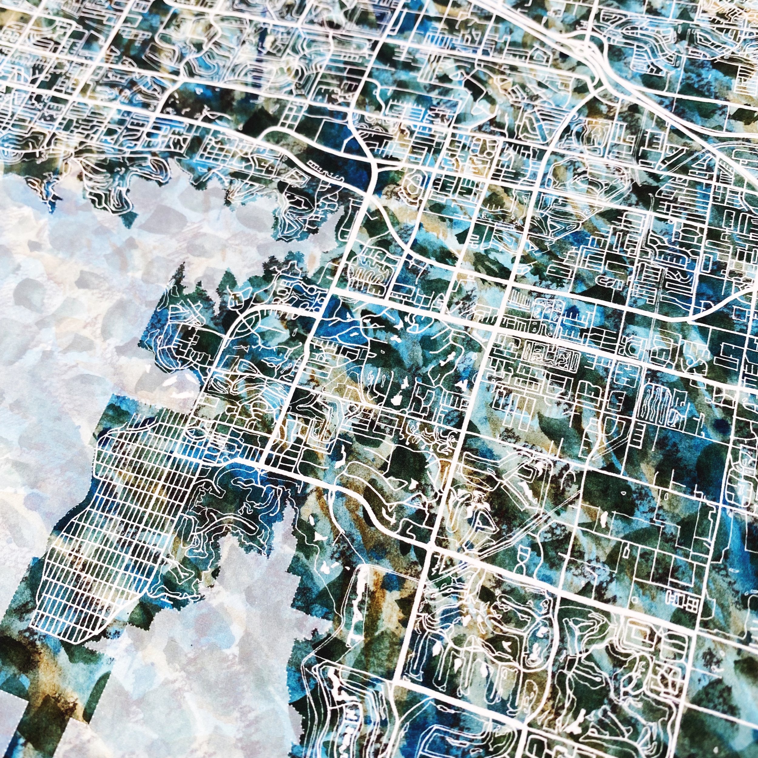 INDIO CA Urban Fabrics City Map: PRINT