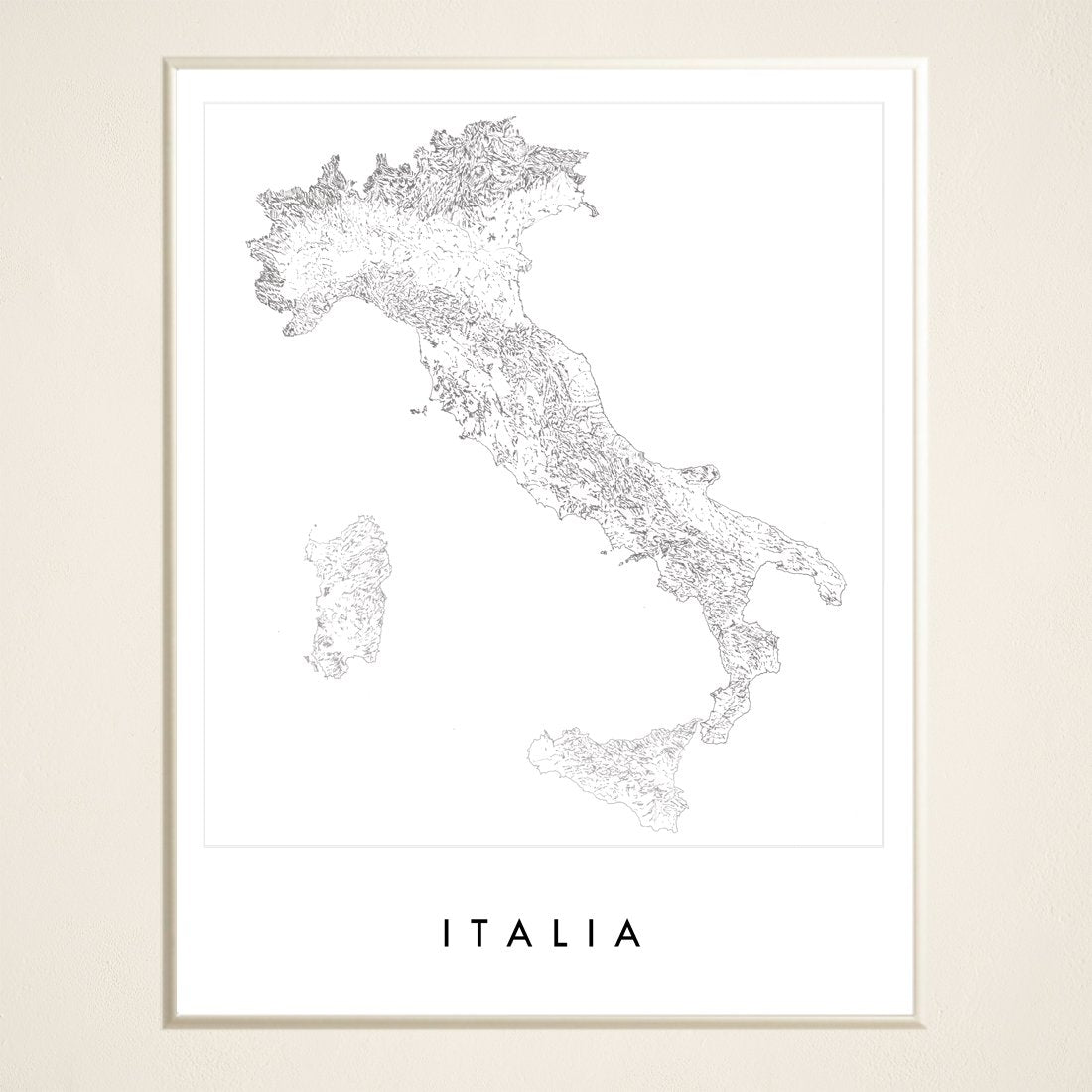 ITALIA Topographical Map: PRINT