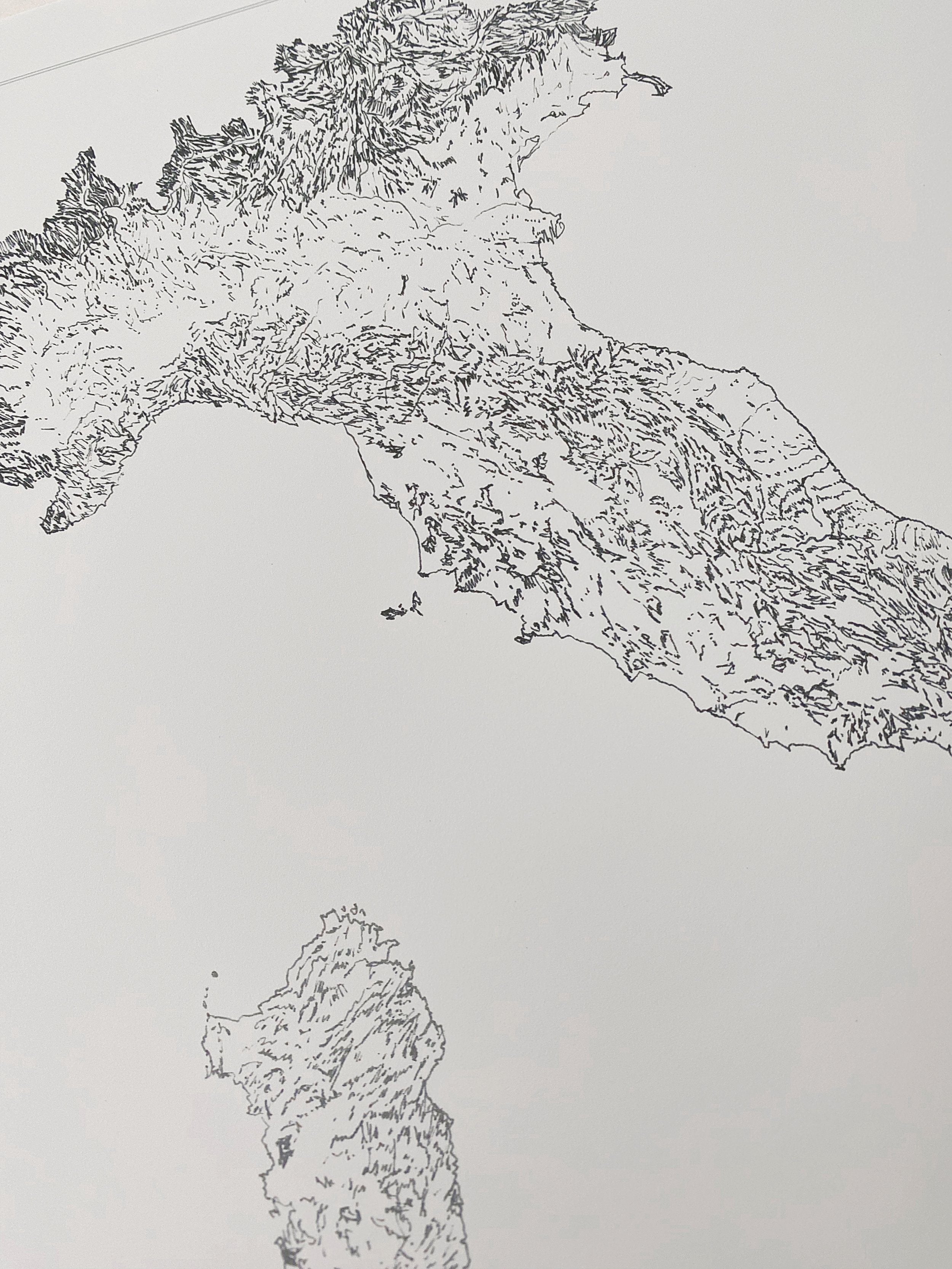 ITALIA Topographical Map: PRINT