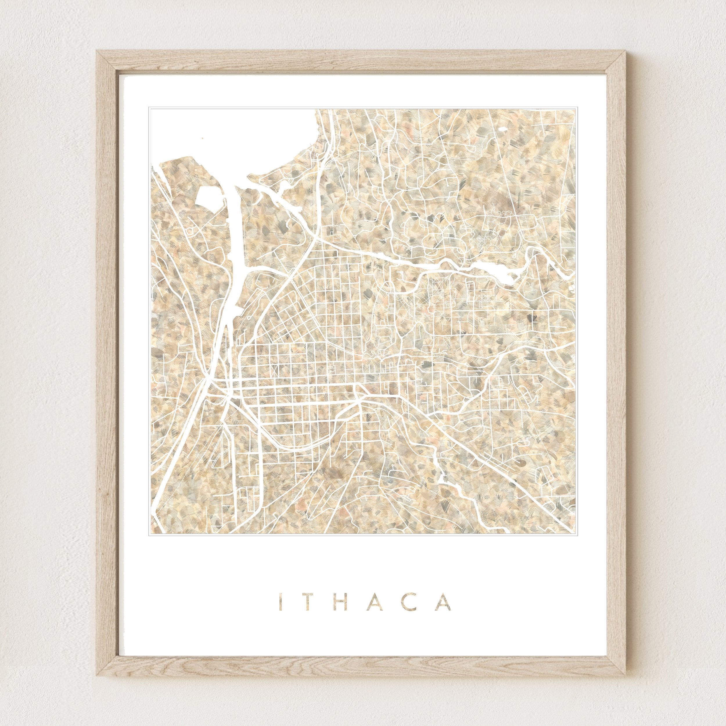 ITHACA Urban Fabrics City Map: PRINT