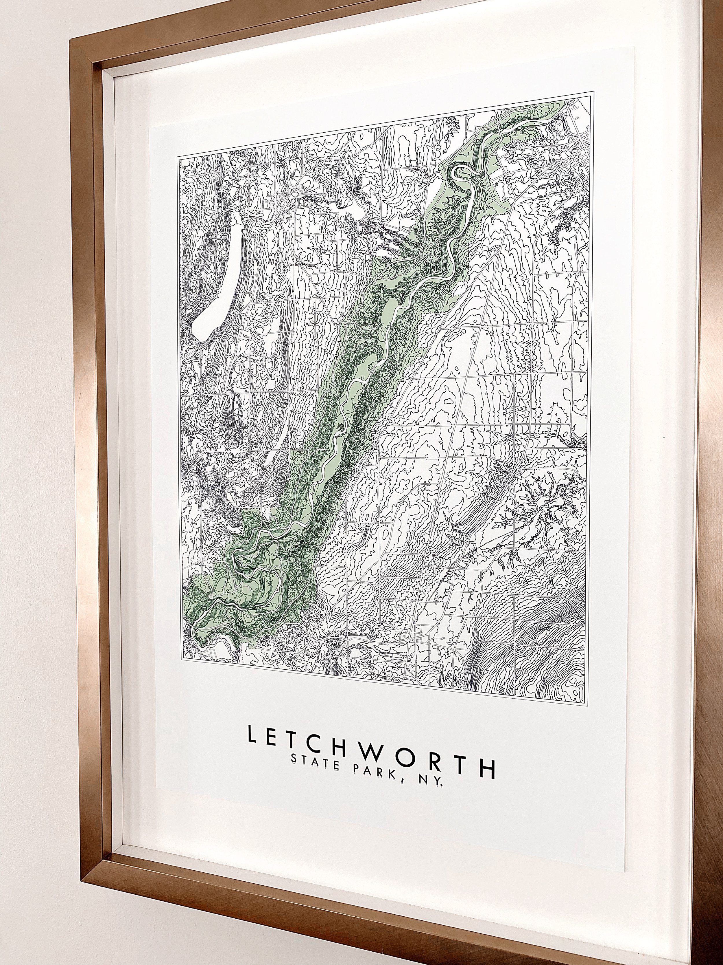 LETCHWORTH SP Topographical Map-drawing: PRINT